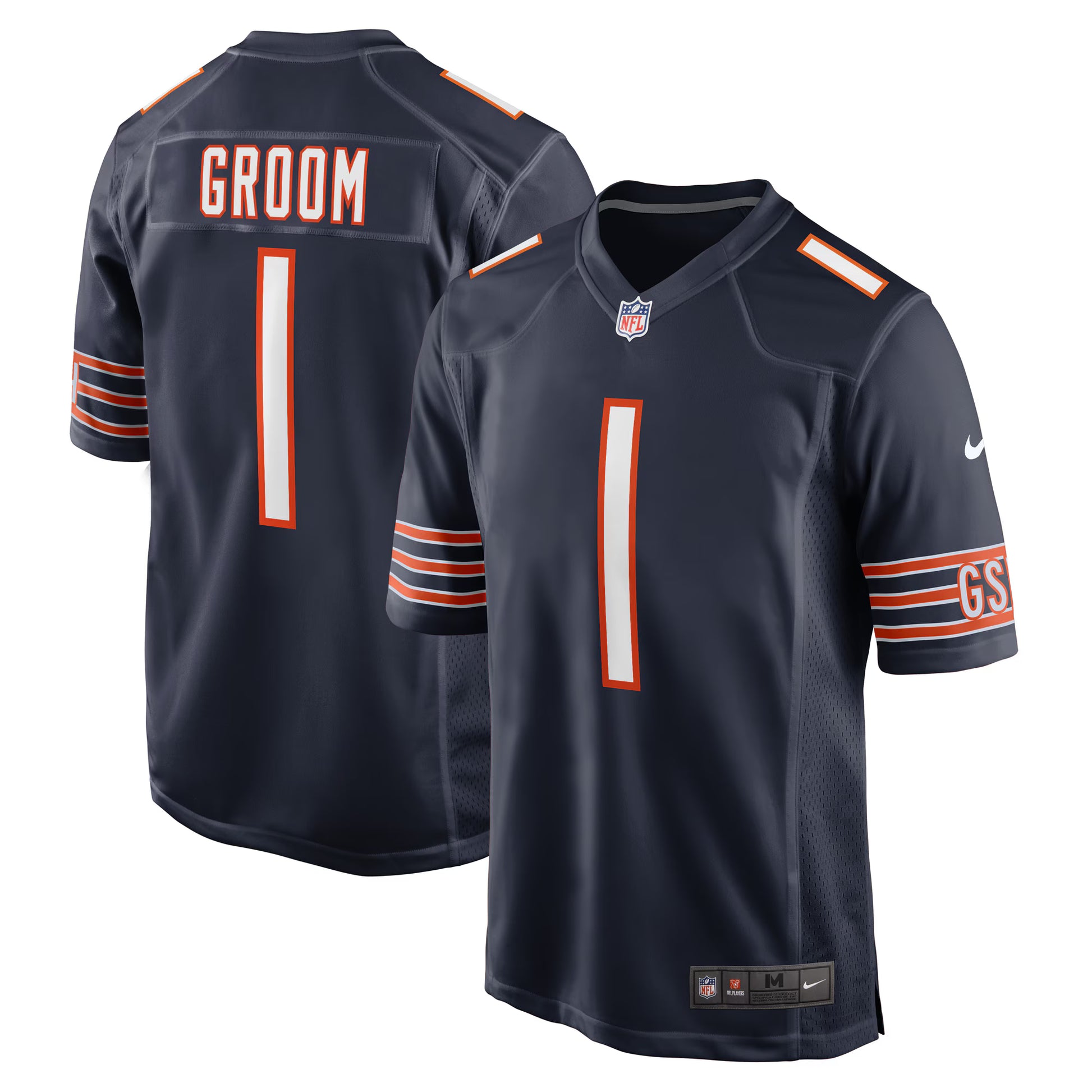 Number 1 Groom Chicago Bears Nike Game Jersey - Navy