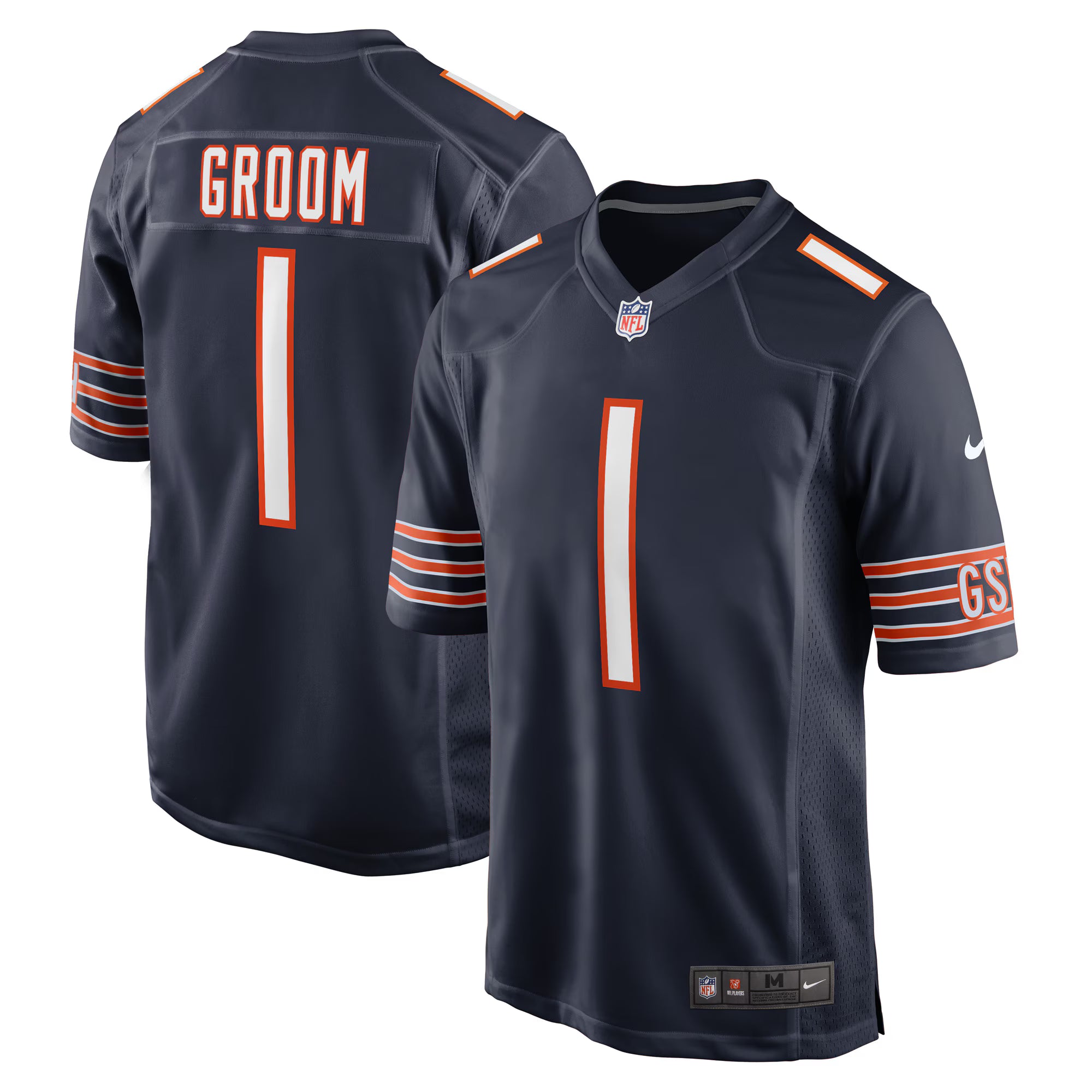 Number 1 Groom Chicago Bears Nike Game Jersey - Navy