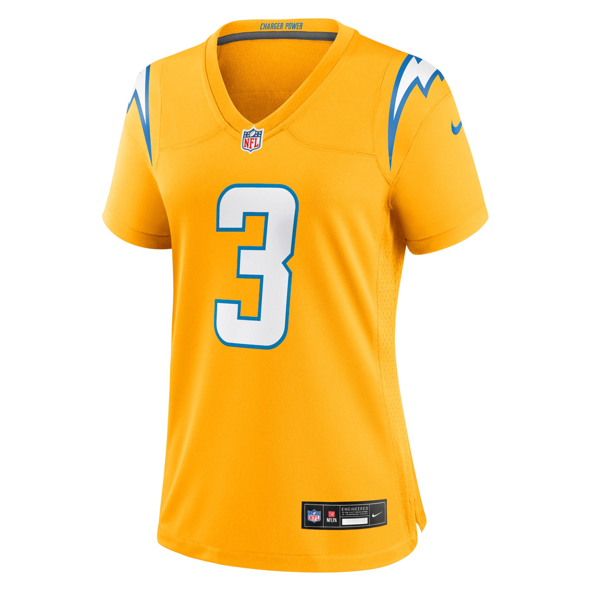Derwin James Jr. Los Angeles Chargers Nike Women's Alternate Charger Power Game Jersey - Gold