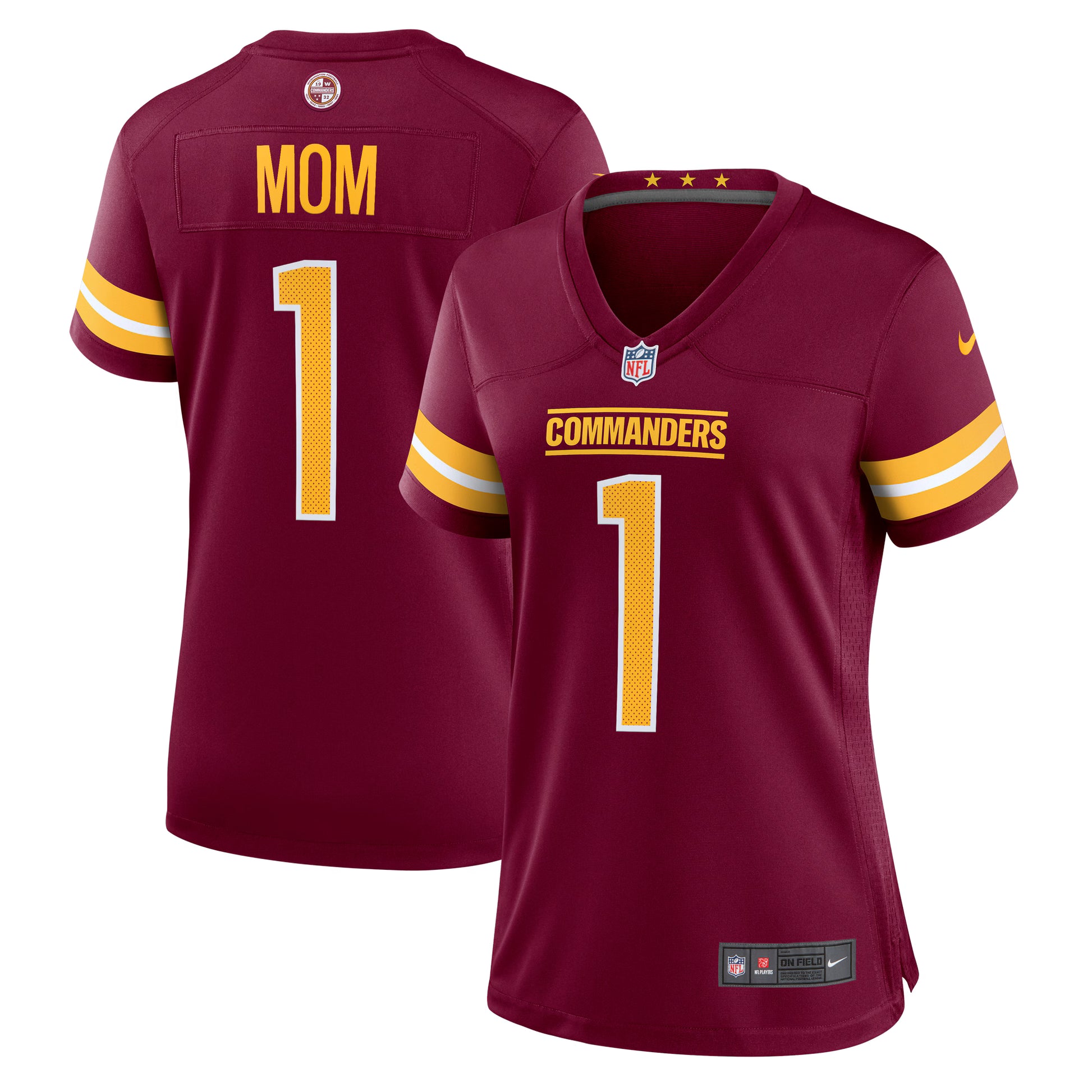 Number 1 Mom Washington Commanders Nike Women's Game Jersey - Burgundy
