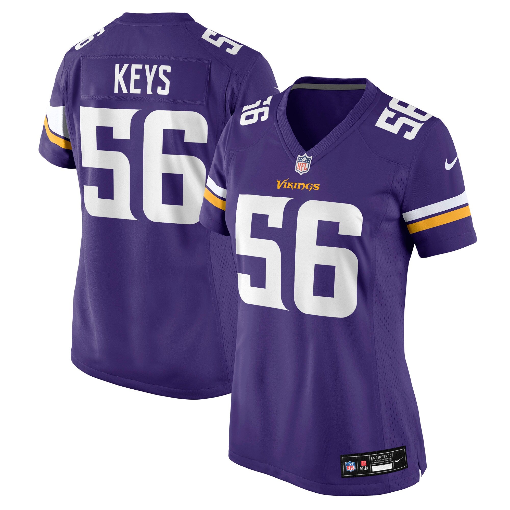 Austin Keys Minnesota Vikings Nike Women's Team Game Jersey -  Purple