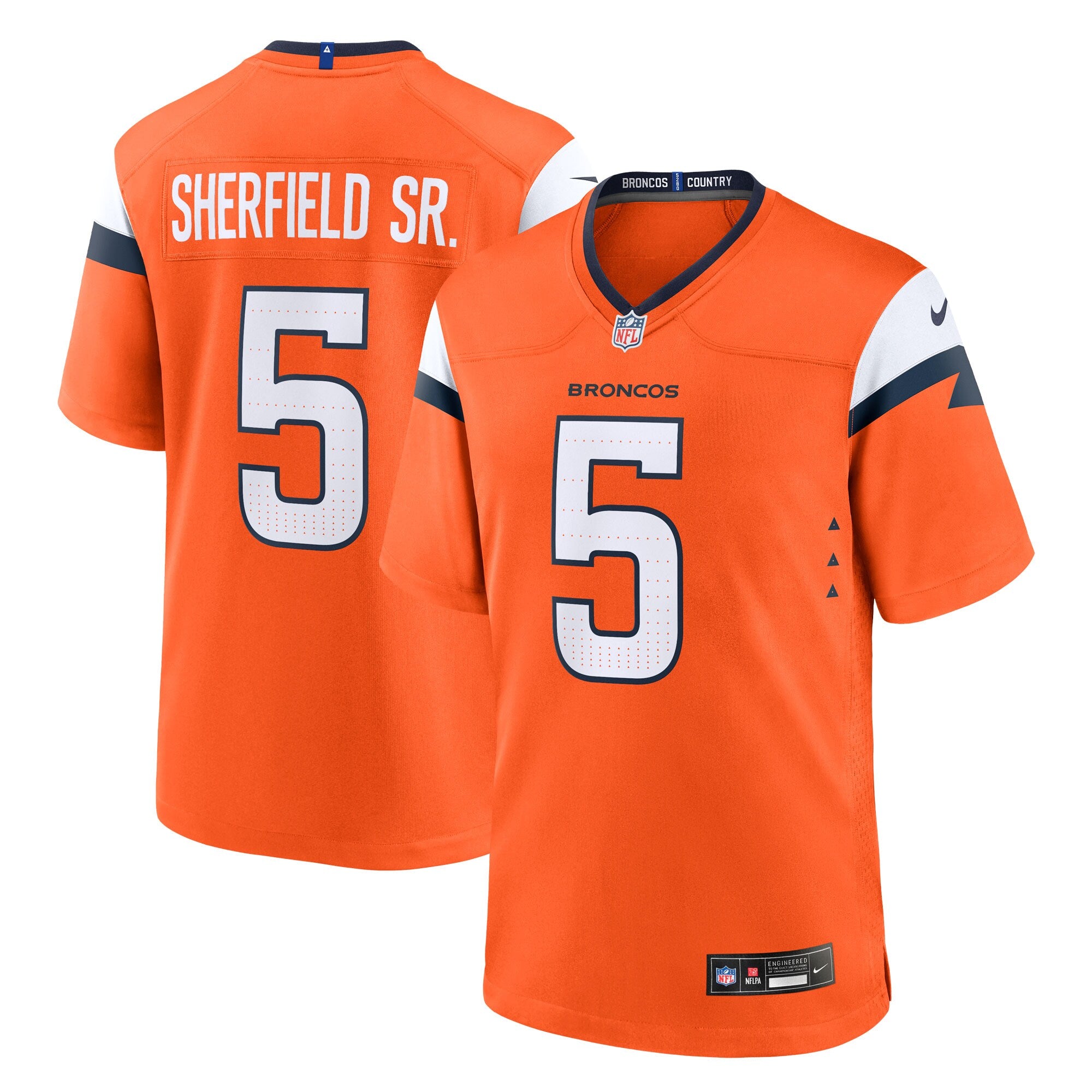 Trent Sherfield Sr. Denver Broncos Nike Team Game Jersey -  Orange