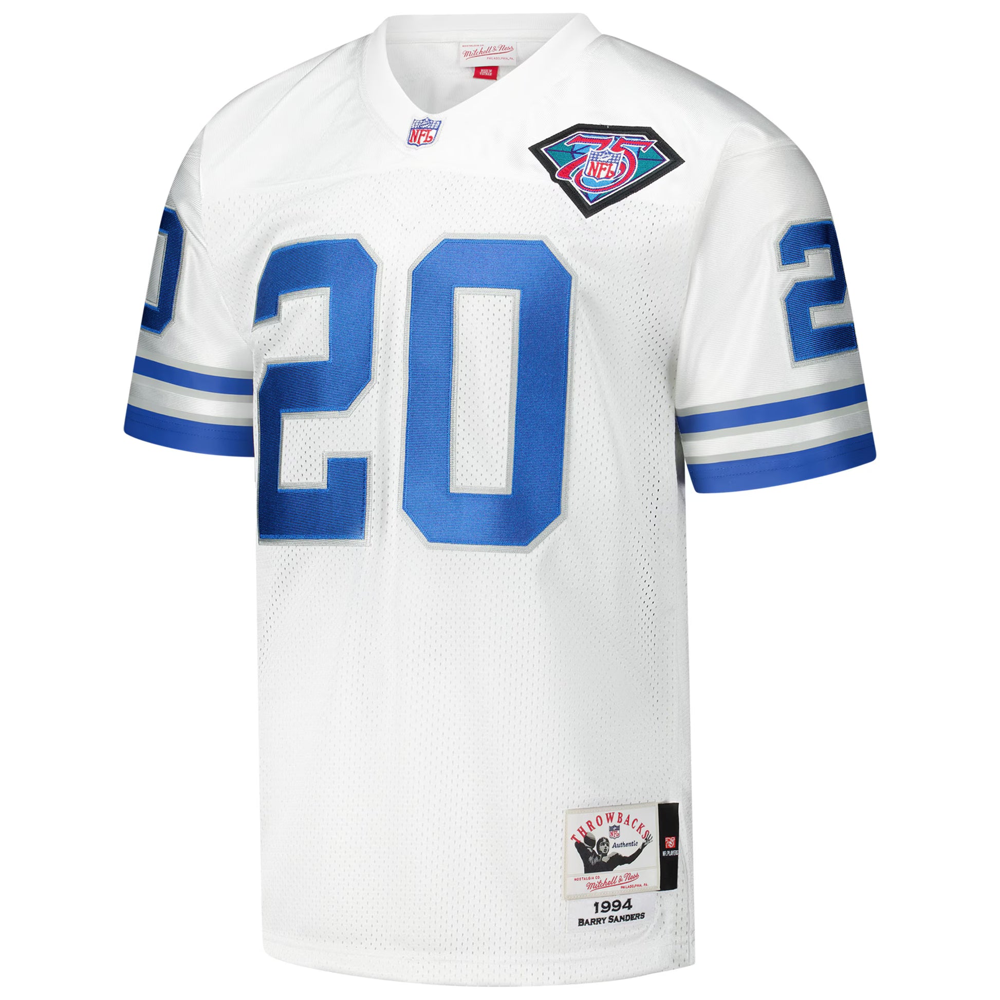 Barry Sanders Detroit Lions 1994 Mitchell &amp; Ness Authentic Throwback Retired Player Jersey - White