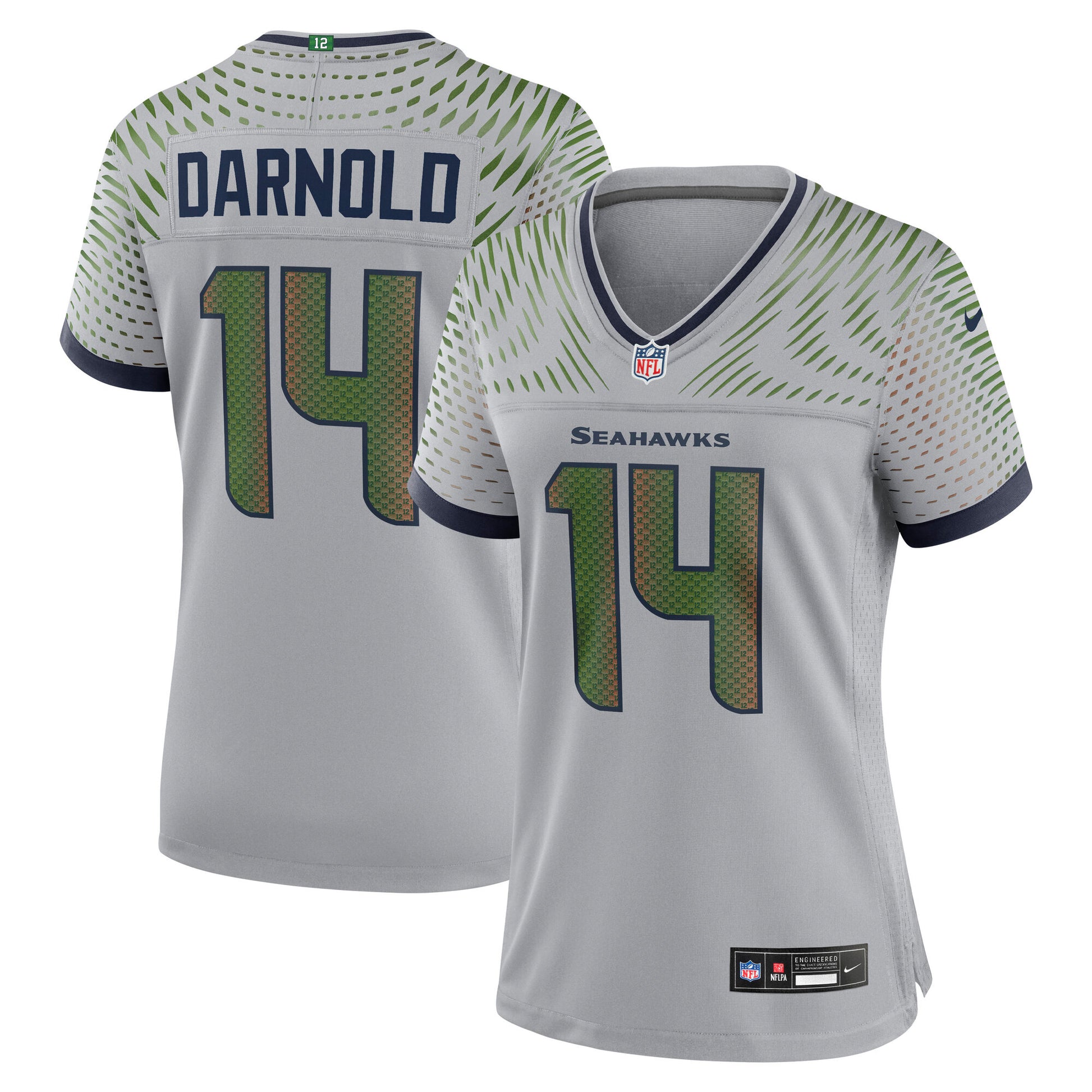 Sam Darnold Seattle Seahawks Nike Women's 2025 Rivalries Collection Game Jersey - Wolf Gray