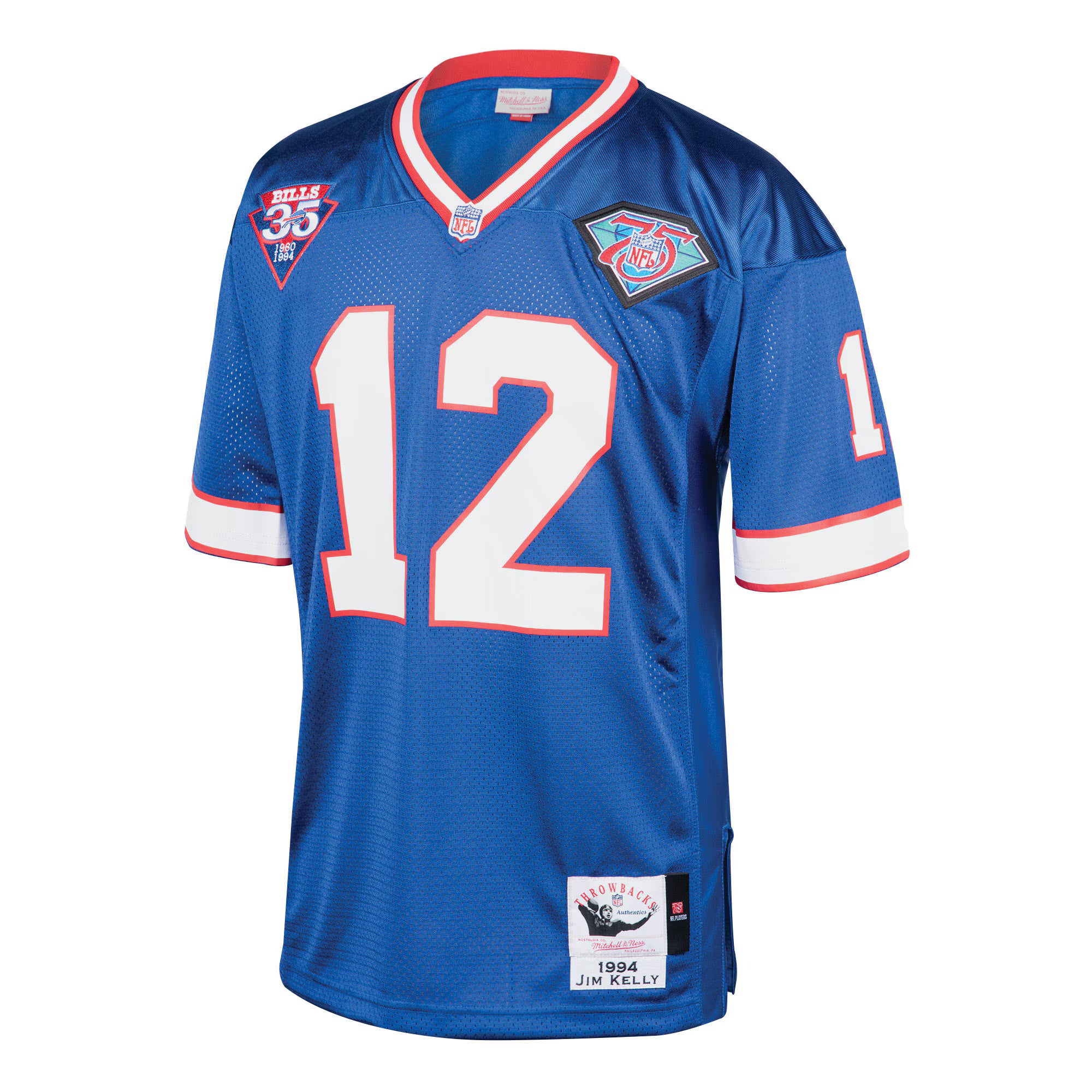 Jim Kelly Buffalo Bills 1994 Mitchell &amp; Ness Authentic Throwback Retired Player Jersey - Royal