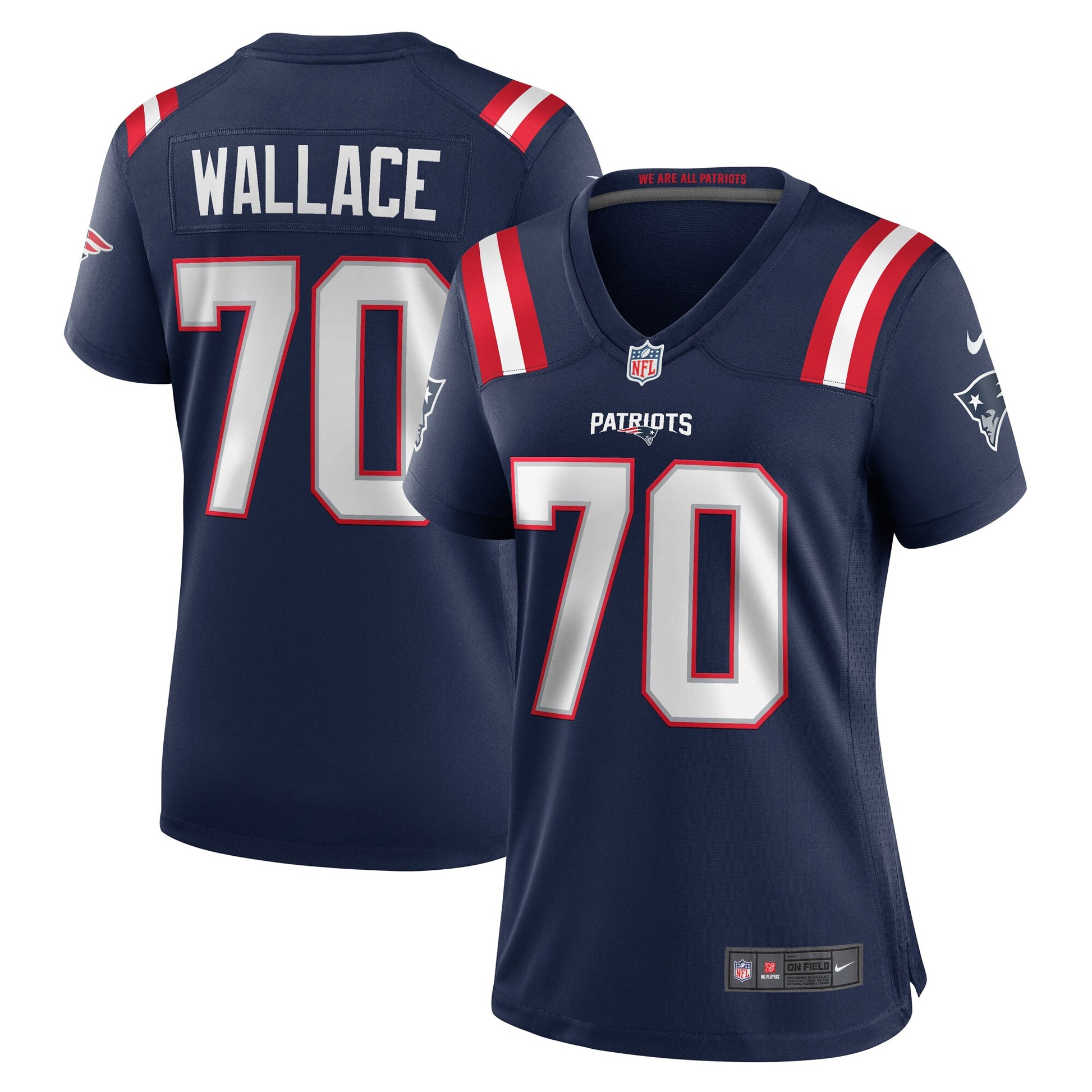 Caedan Wallace New England Patriots Nike Women's Game Jersey - Navy