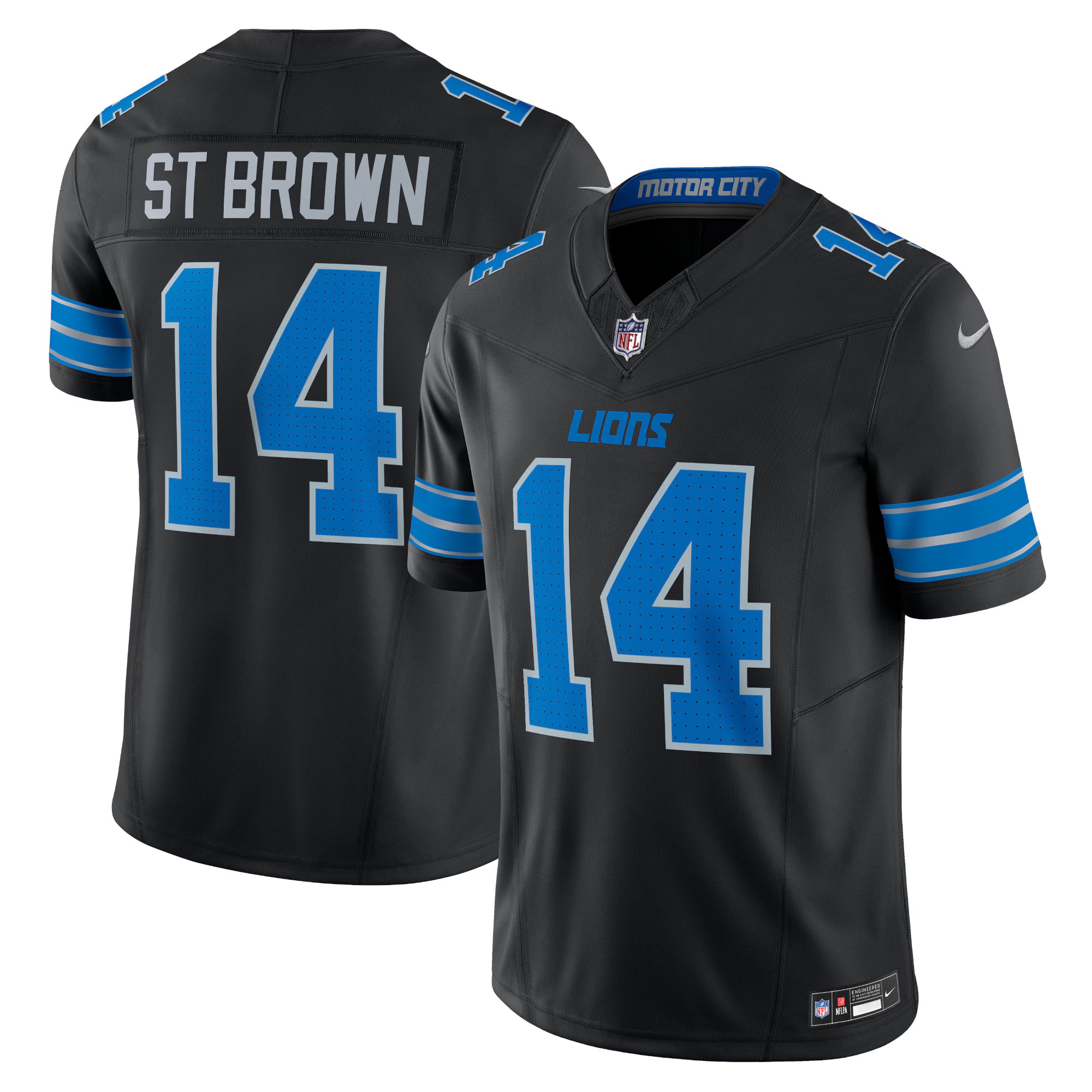 Amon-Ra St. Brown Detroit Lions Nike 2nd Alternate Vapor F.U.S.E. Limited Jersey - Black