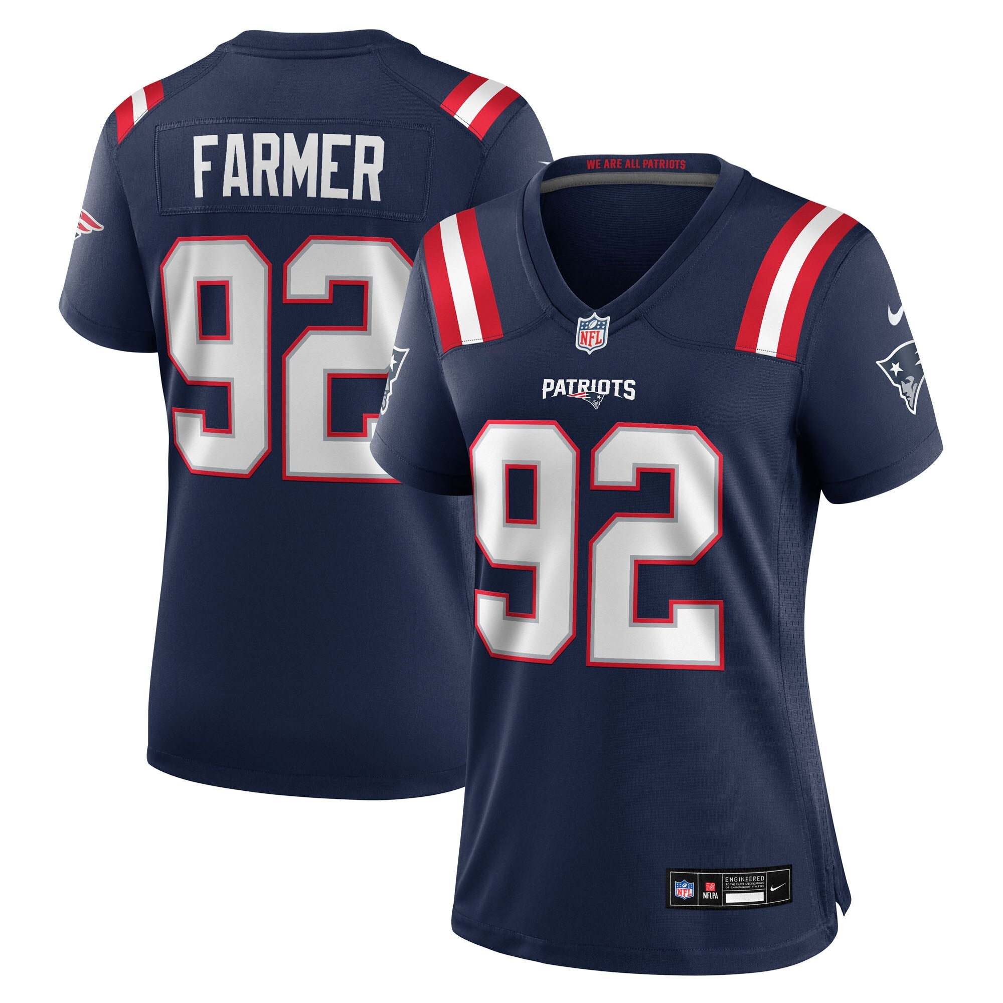 Joshua Farmer New England Patriots Nike Women's Team Game Jersey -  Navy