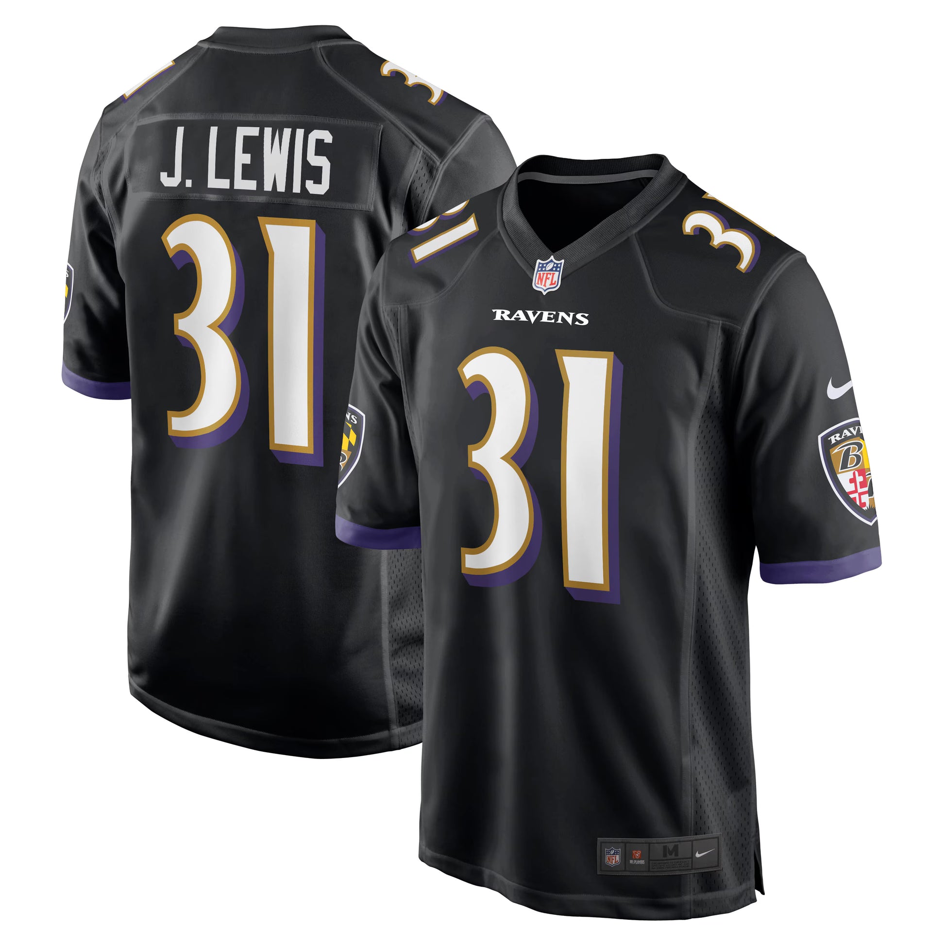 Jamal Lewis Baltimore Ravens Nike Retired Player Alternate Game Jersey - Black