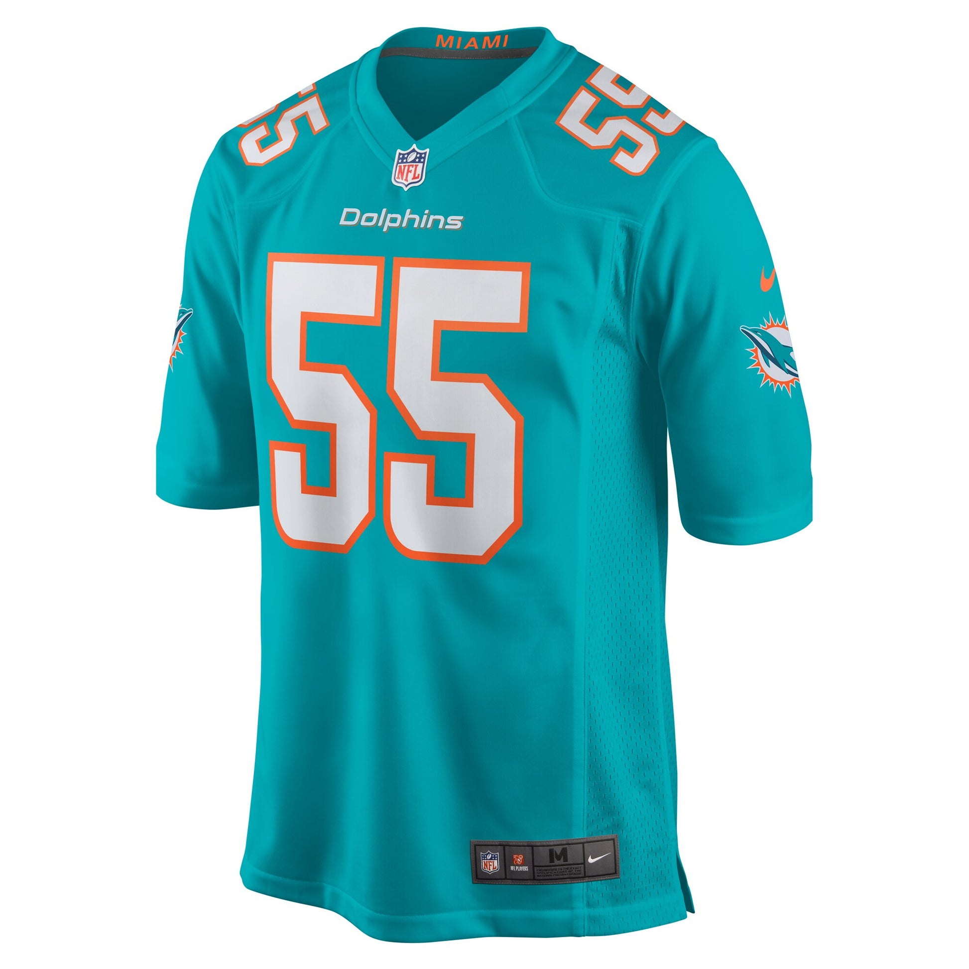 Aaron Brewer Miami Dolphins Nike  Game Jersey -  Aqua