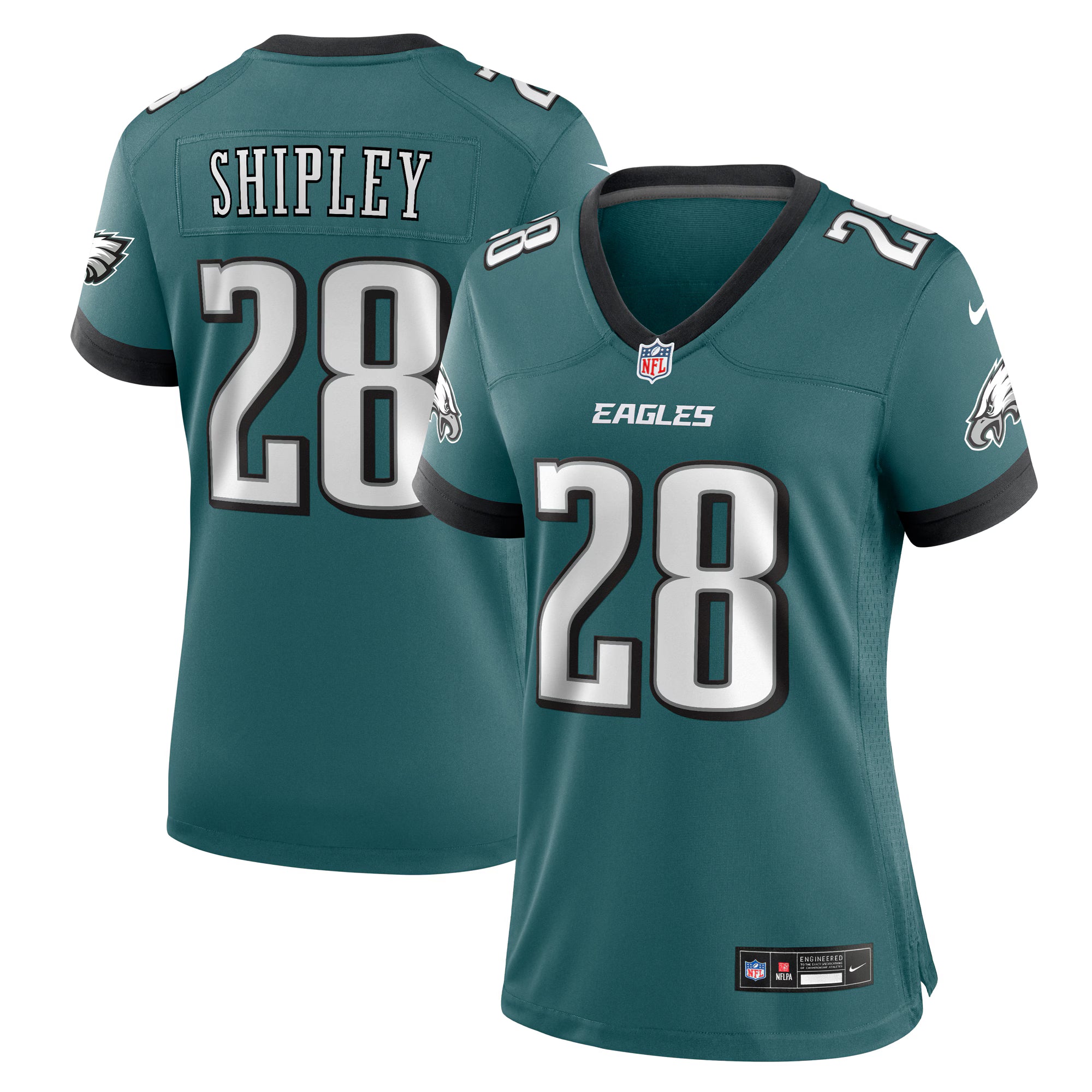 Will Shipley Philadelphia Eagles Nike Women's Team Game Jersey - Midnight Green