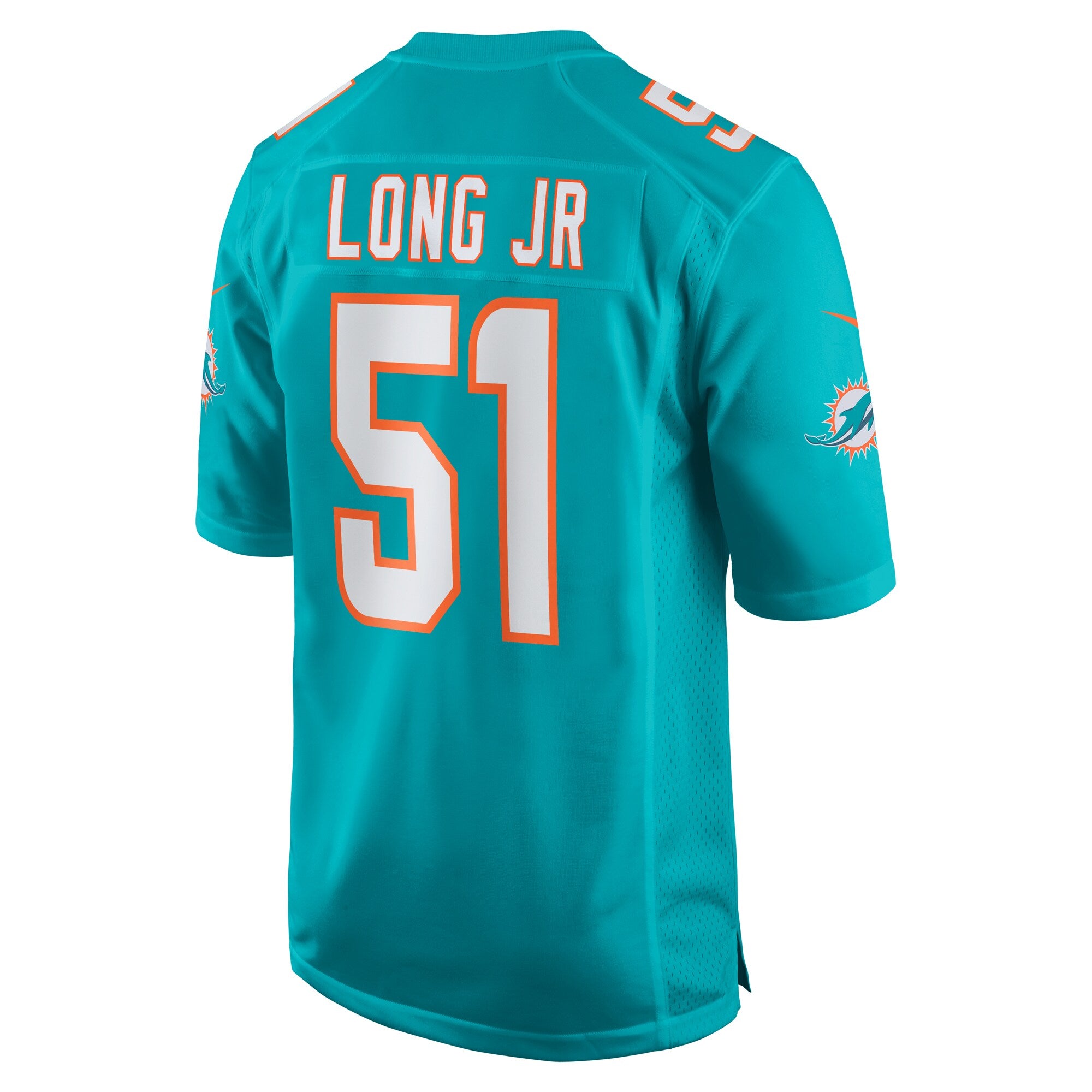 David Long Jr. Miami Dolphins Nike Game Jersey - Aqua