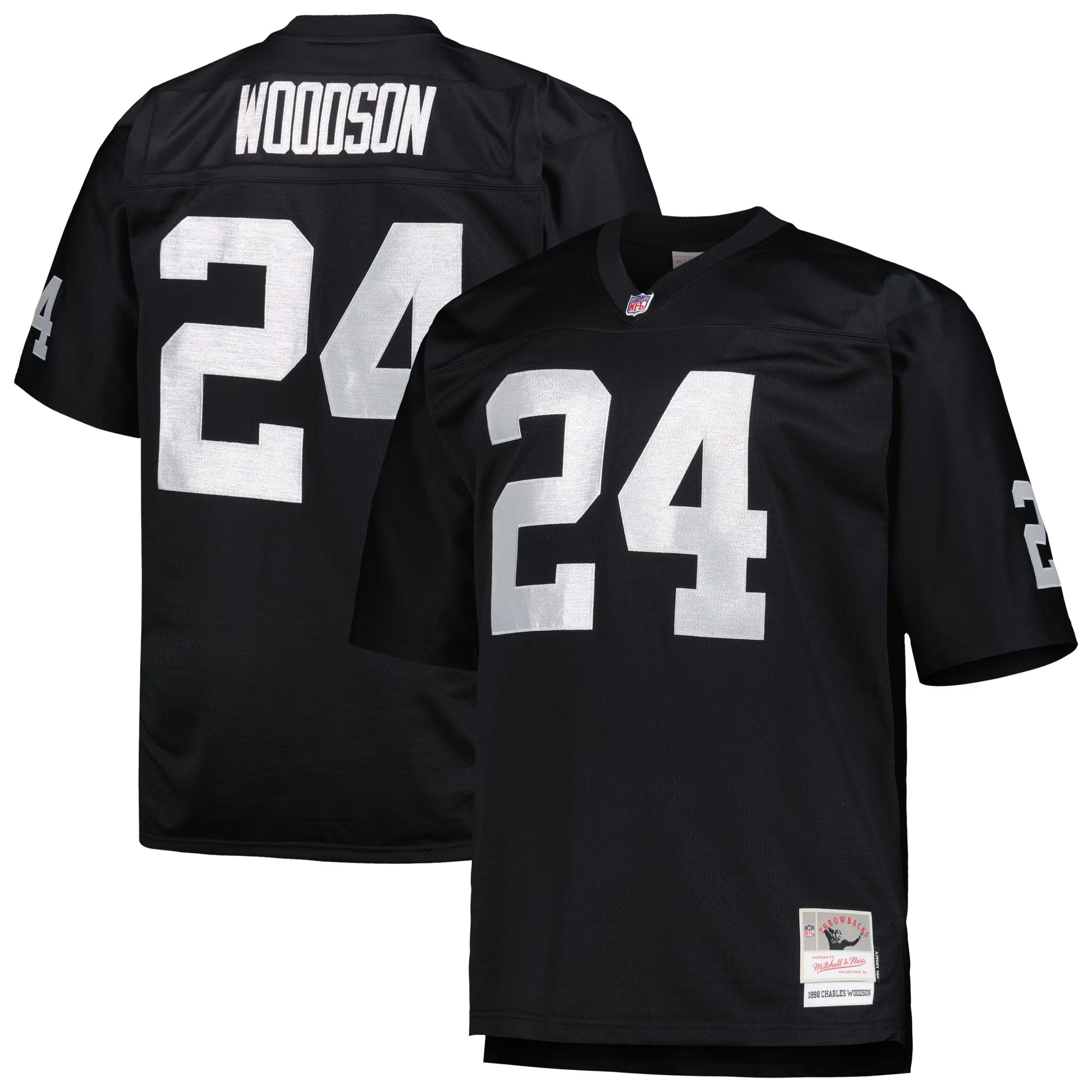 Charles Woodson Las Vegas Raiders Mitchell &amp; Ness Big &amp; Tall 1998 Retired Player Replica Jersey - Black