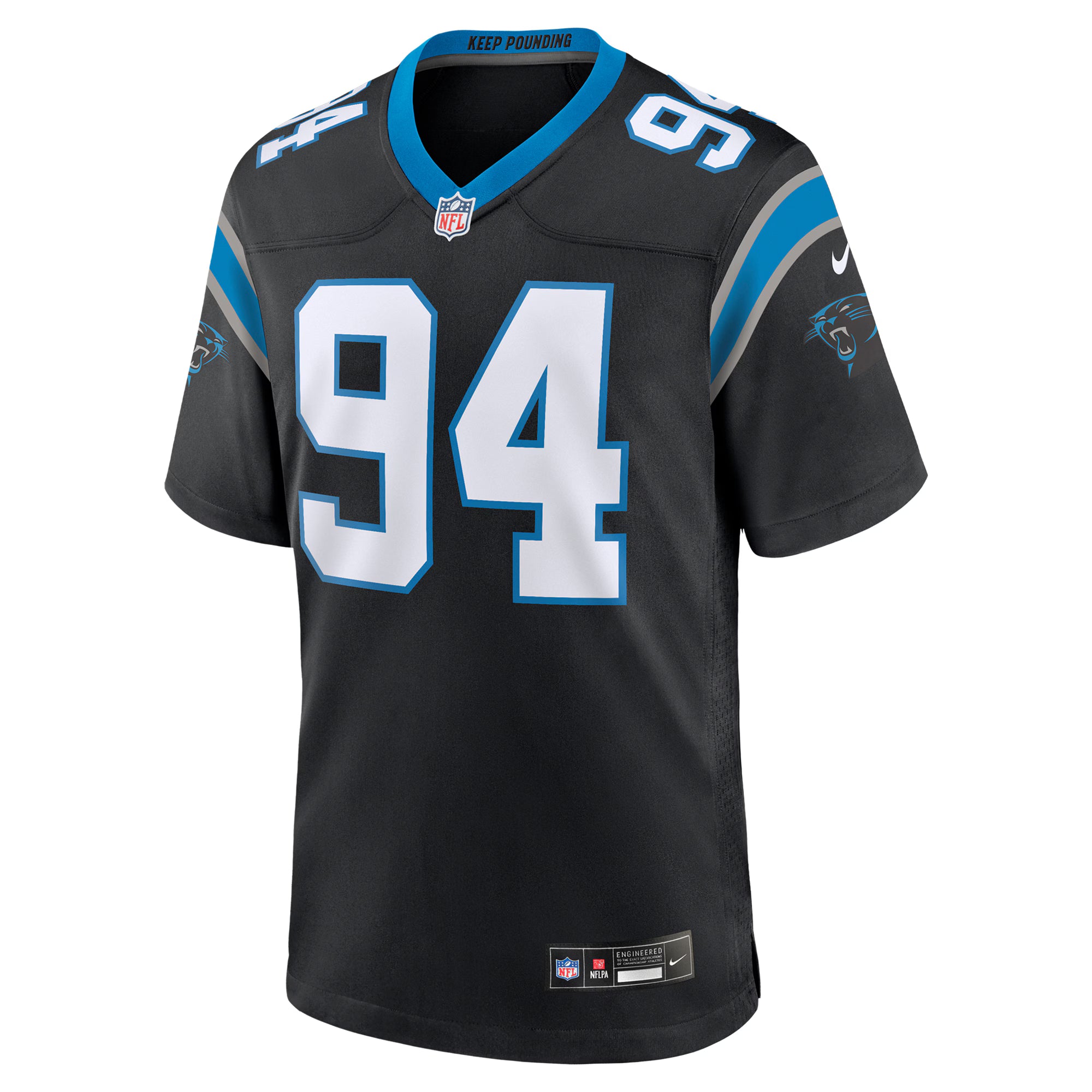 A'Shawn Robinson Carolina Panthers Nike  Game Jersey -  Black