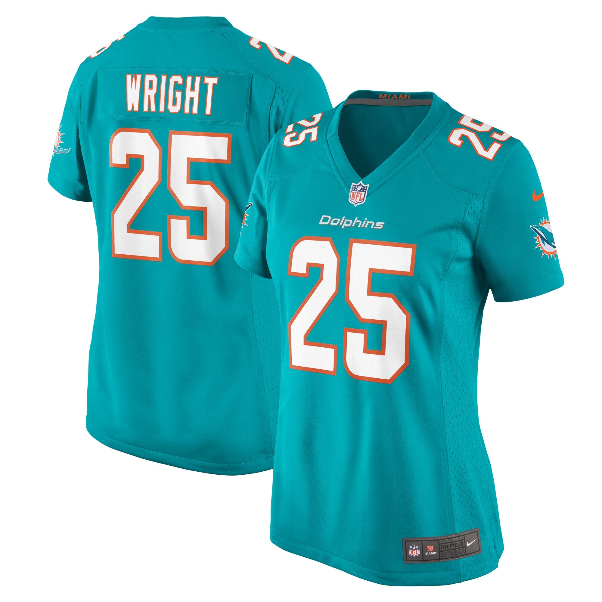Jaylen Wright Miami Dolphins Nike Women's  Game Jersey -  Aqua