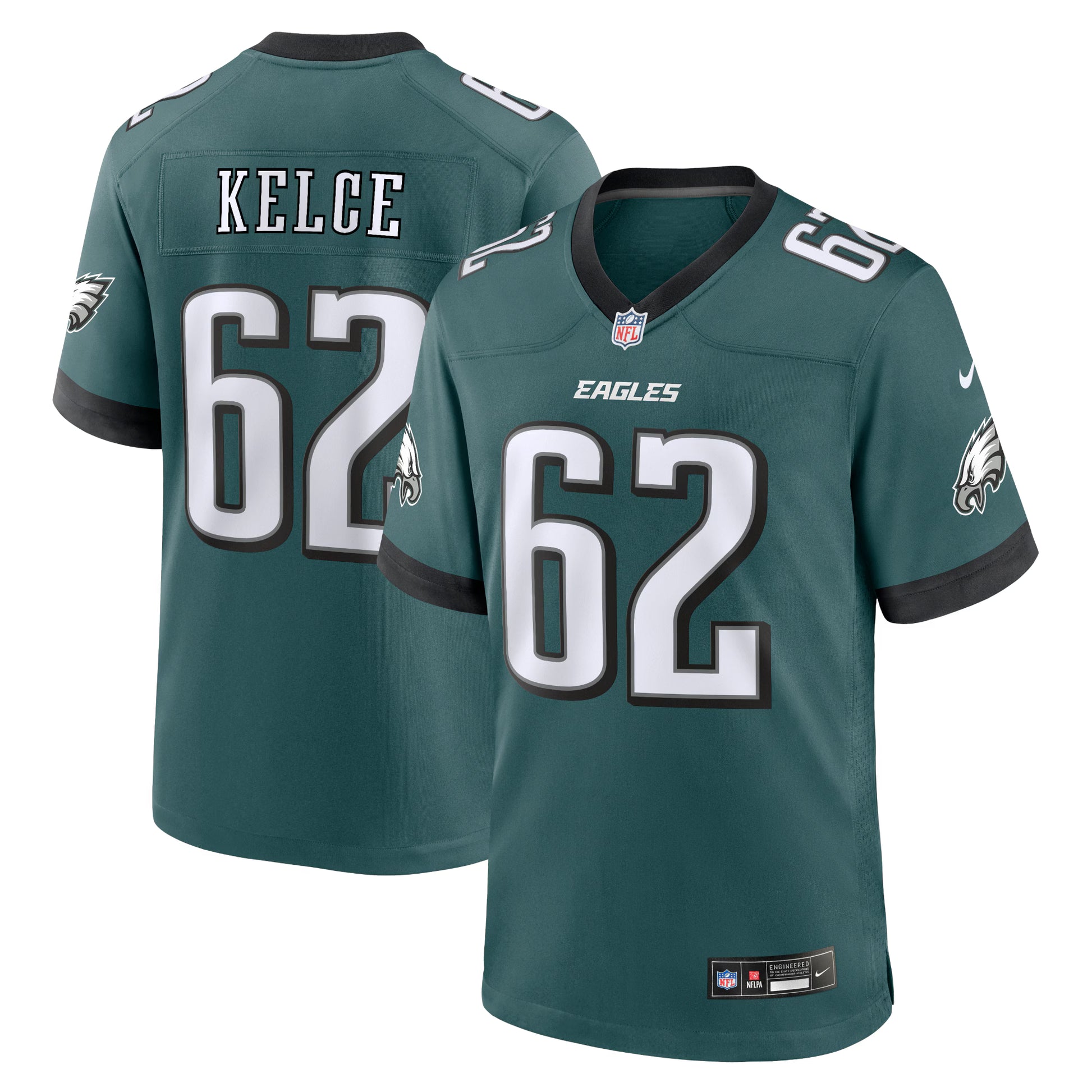 Jason Kelce Philadelphia Eagles Nike Team Game Jersey - Midnight Green