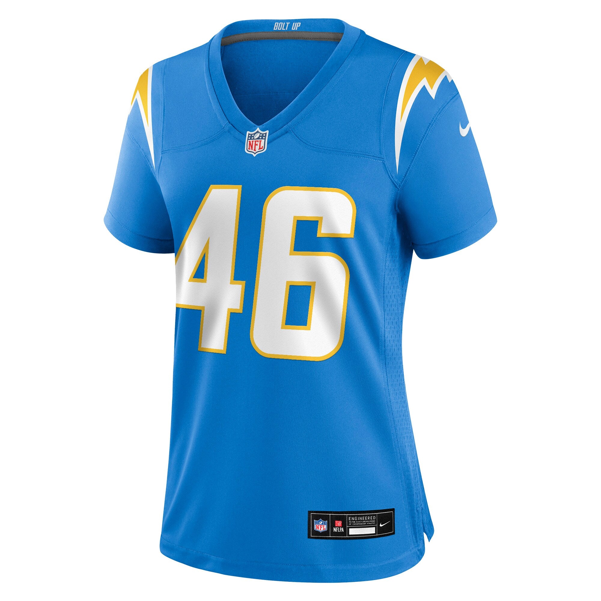 Nikko Reed Los Angeles Chargers Nike Women's Team Game Jersey -  Powder Blue