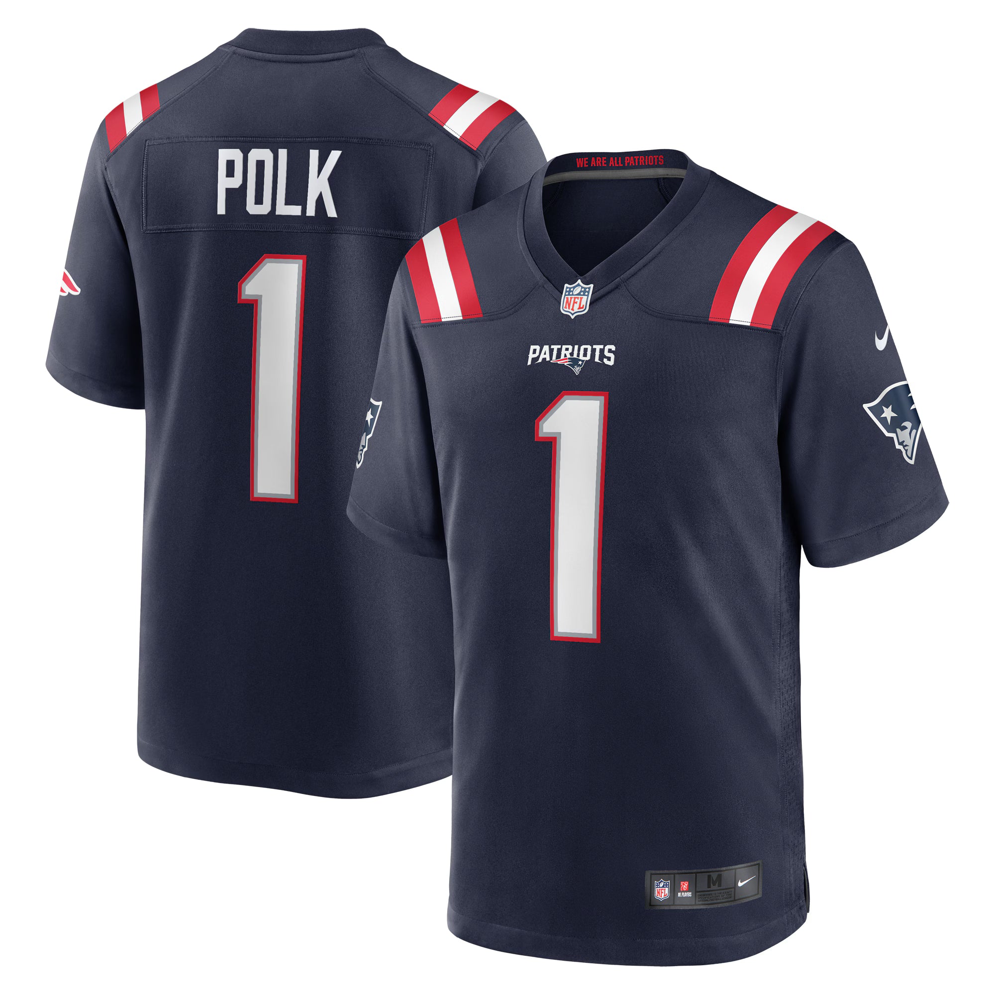 Ja'Lynn Polk New England Patriots Nike Team Game Jersey -  Navy