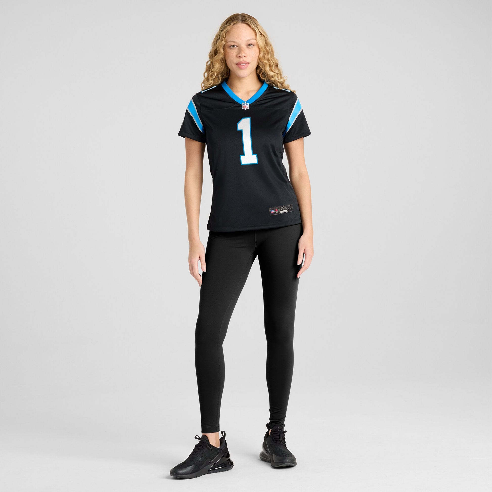 Number 1 Mom Carolina Panthers Nike Women's Game Jersey - Black