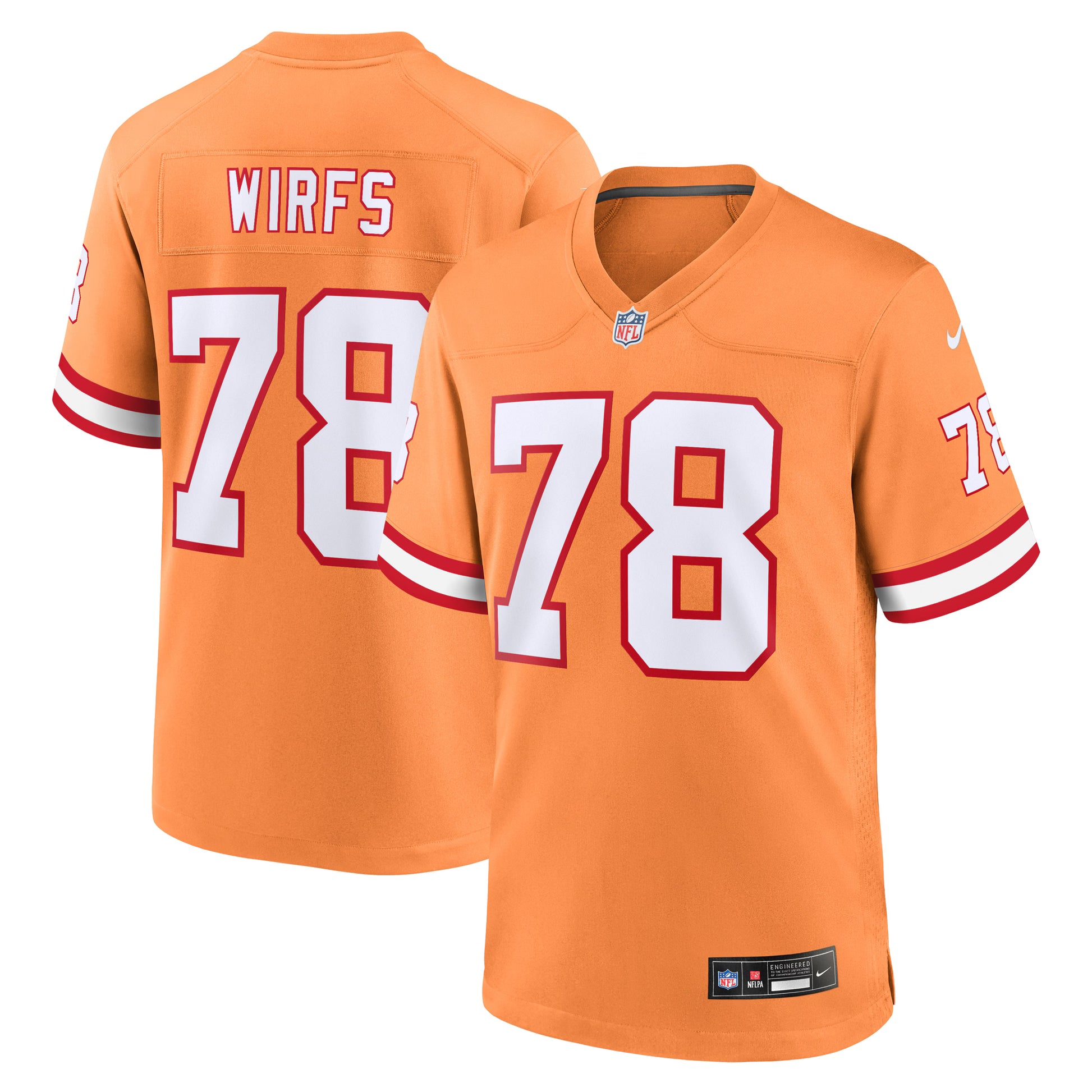 Tristan Wirfs Tampa Bay Buccaneers Nike Alternate Game Jersey - Orange
