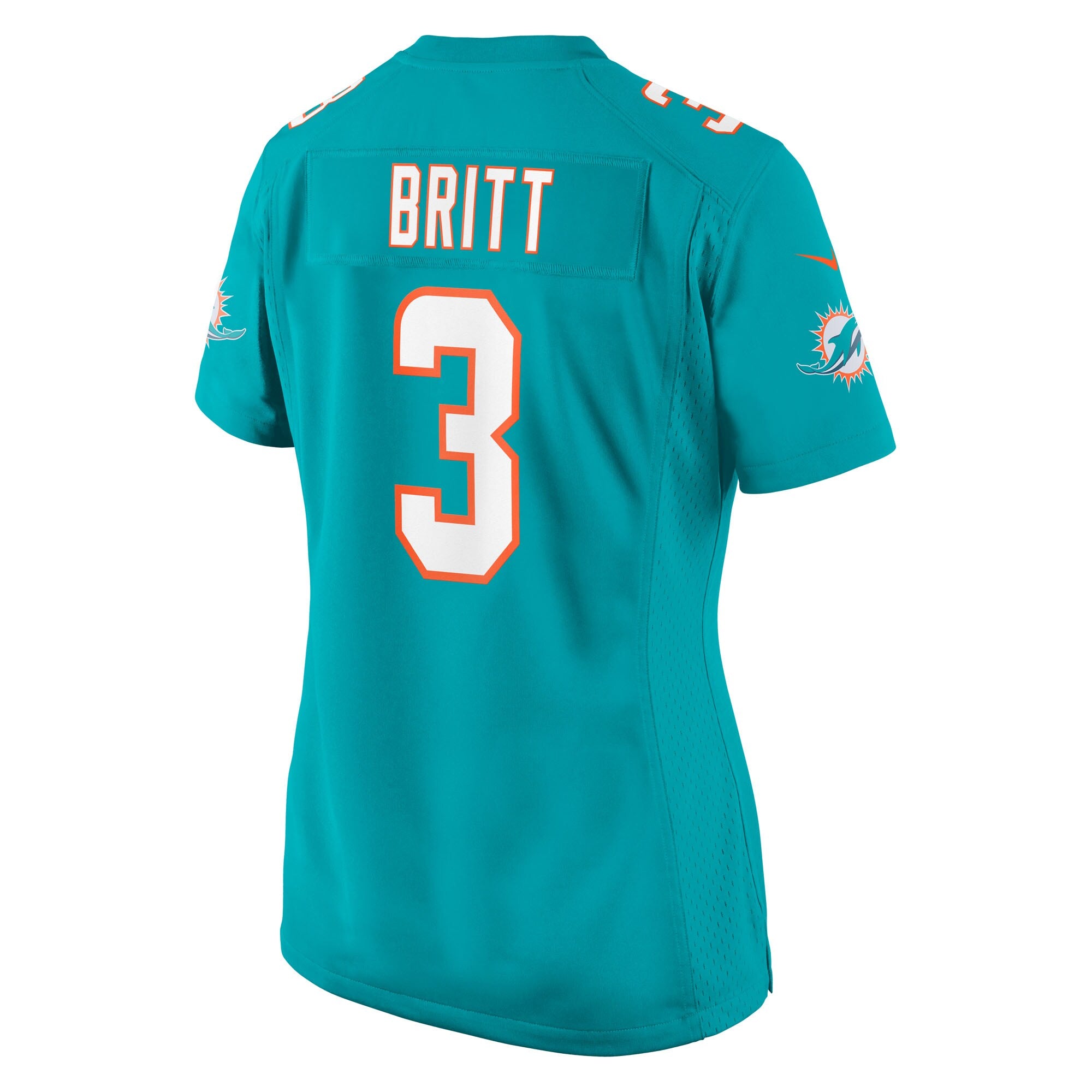 K.J. Britt Miami Dolphins Nike Women's Team Game Jersey -  Aqua