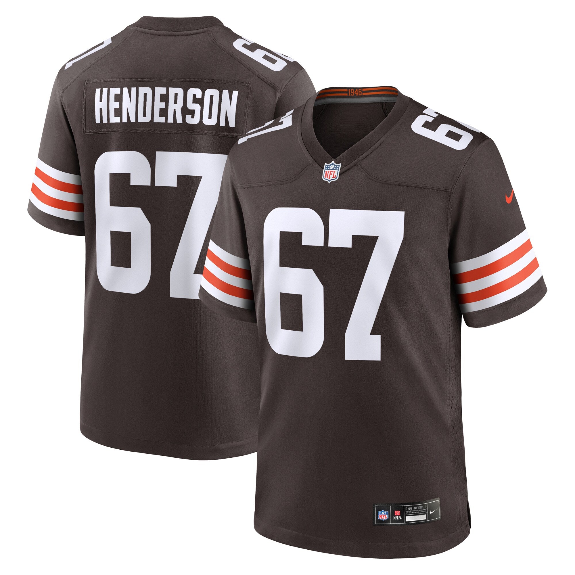 LaDarius Henderson Cleveland Browns Nike Team Game Jersey -  Brown