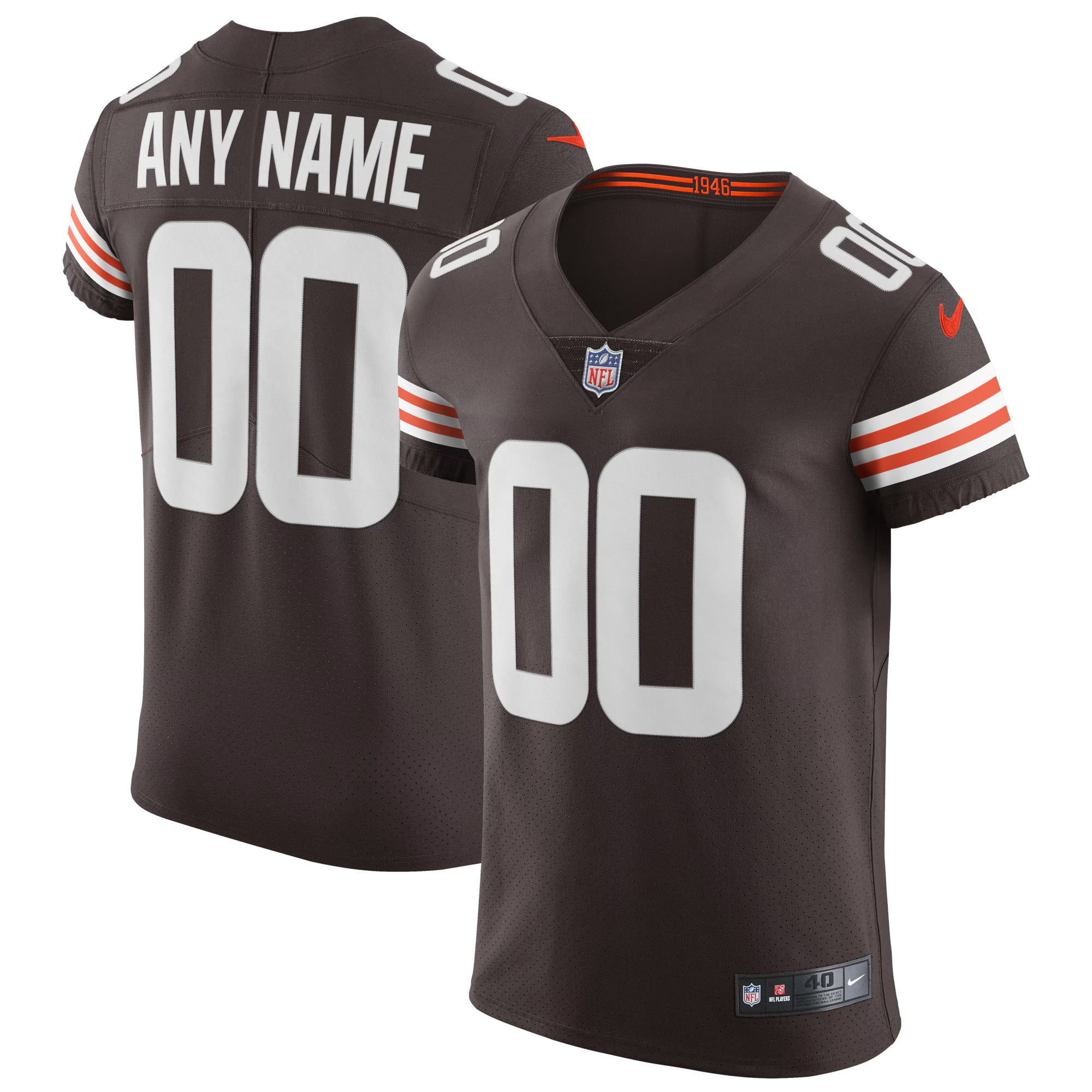 Cleveland Browns Nike Vapor Elite Custom Jersey - Brown