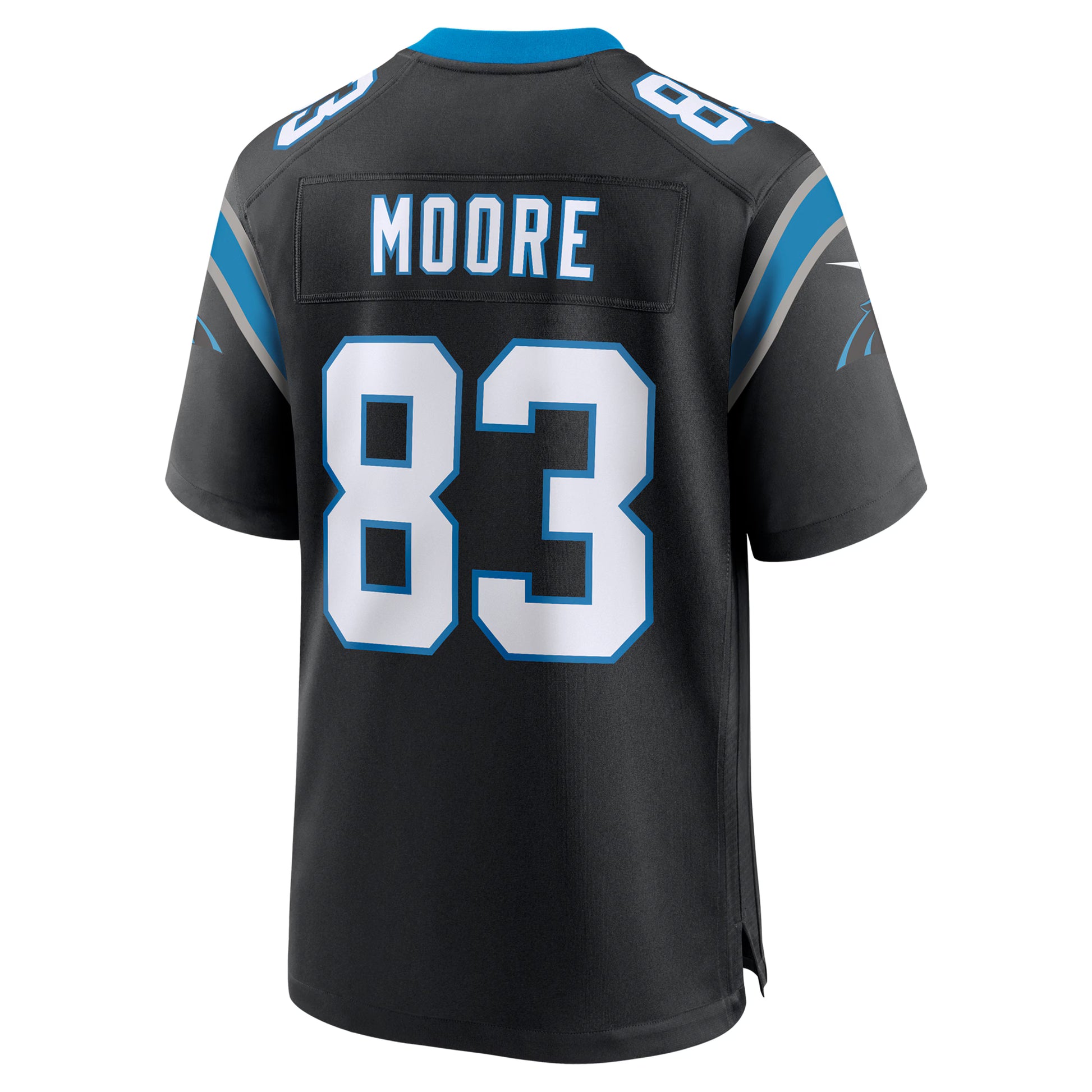 David Moore Carolina Panthers Nike  Game Jersey -  Black