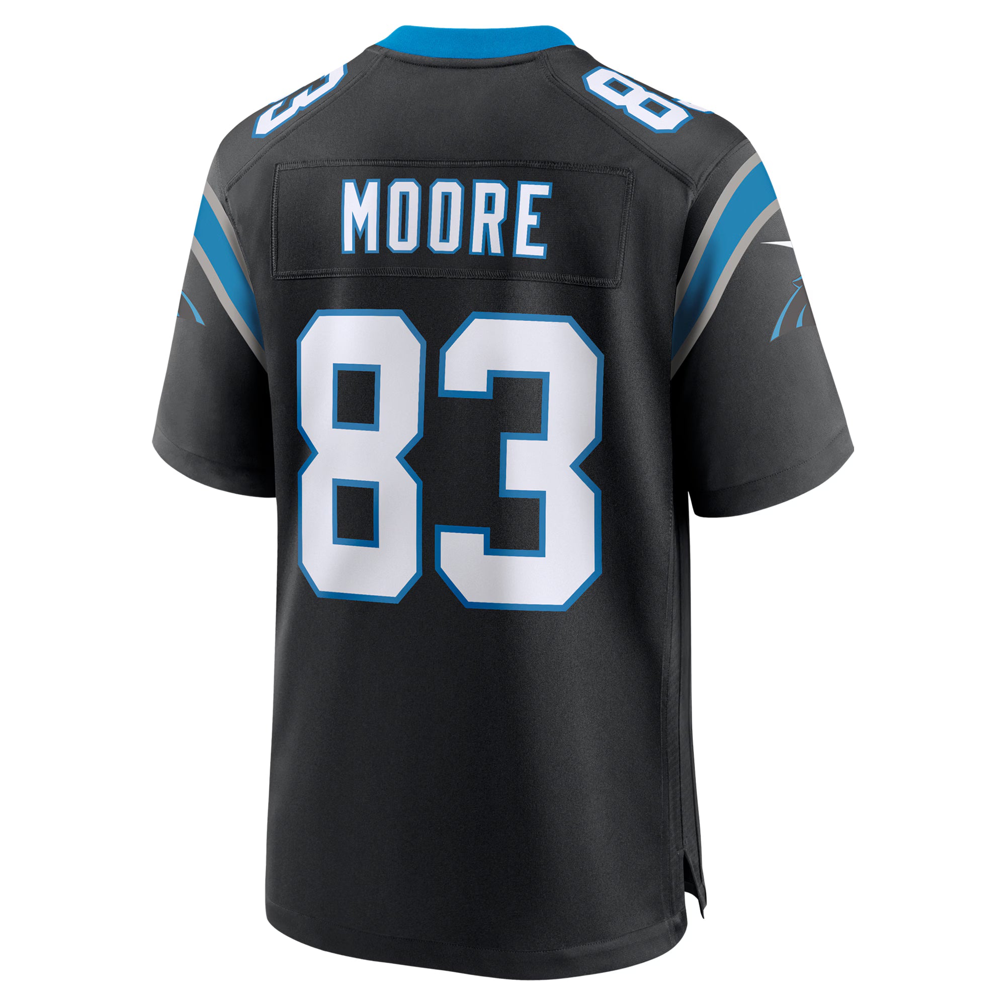 David Moore Carolina Panthers Nike  Game Jersey -  Black