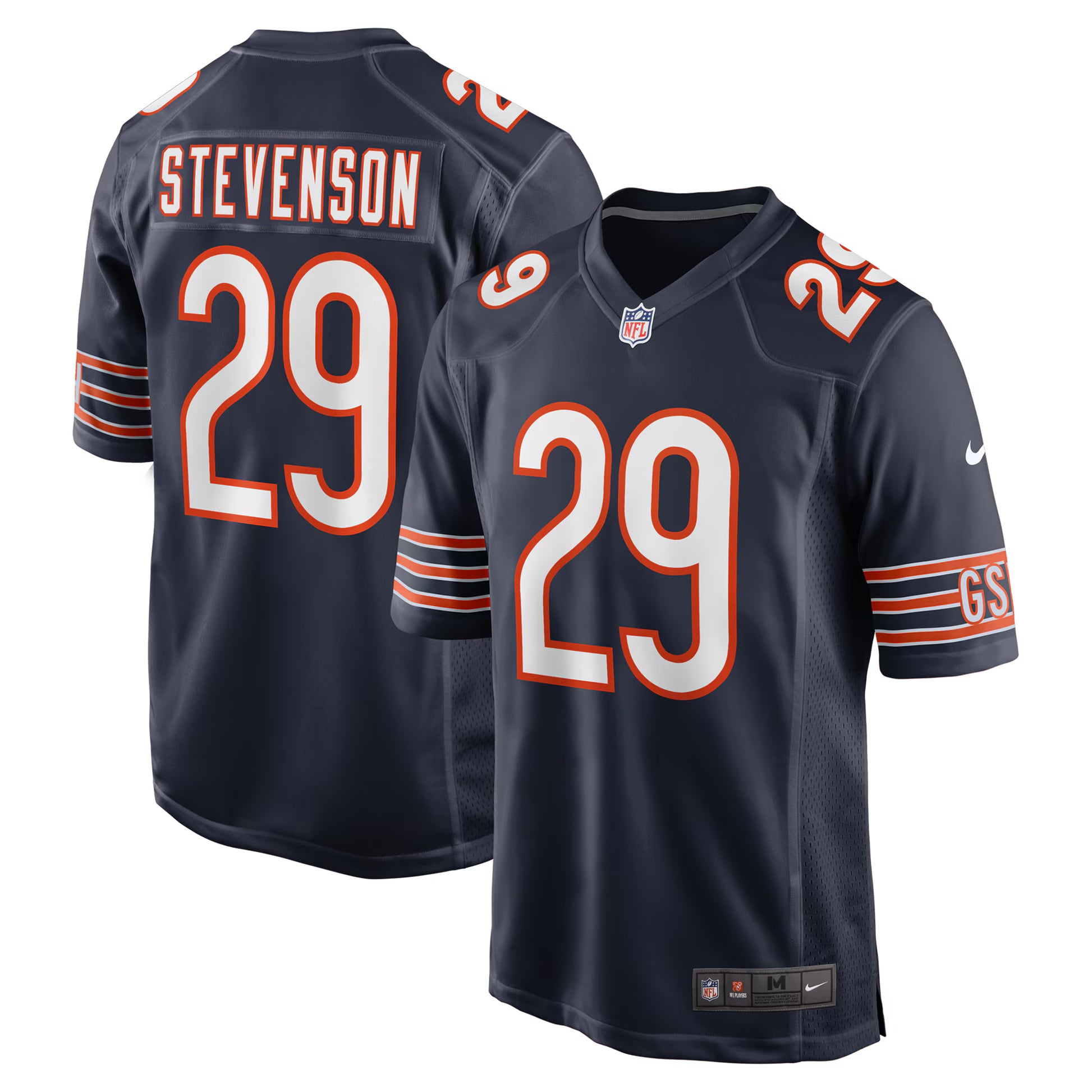 Tyrique Stevenson Chicago Bears Nike  Game Jersey -  Navy