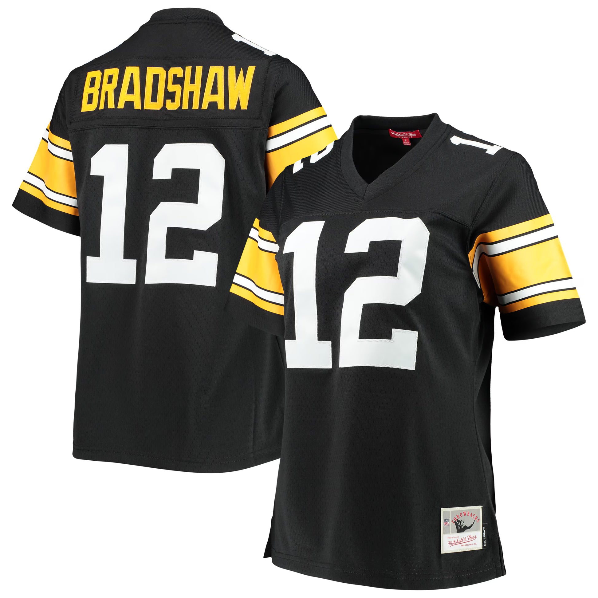 Terry Bradshaw Pittsburgh Steelers Mitchell &amp; Ness Women's Legacy Replica Player Jersey - Black