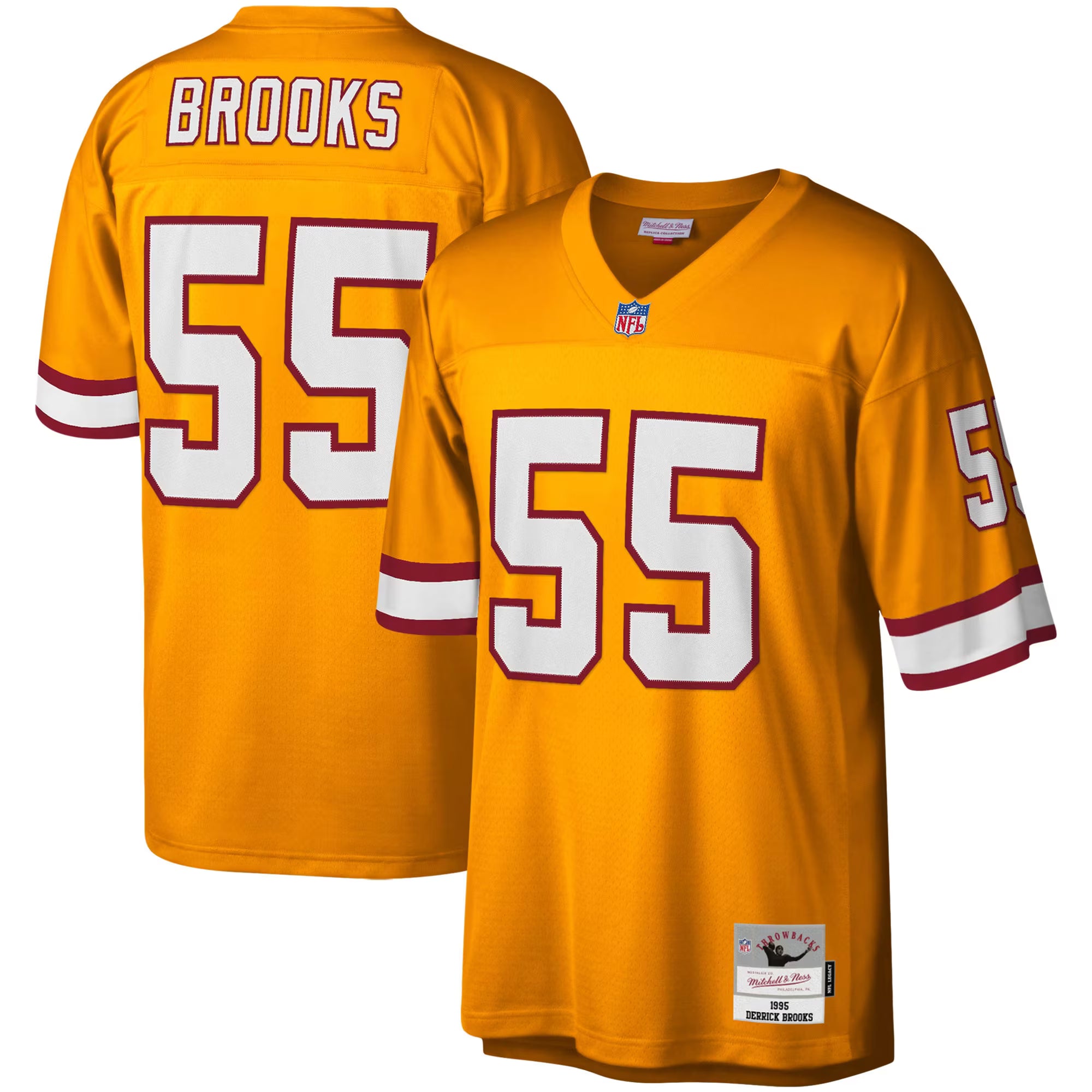 Derrick Brooks Tampa Bay Buccaneers Mitchell &amp; Ness Big &amp; Tall 1995 Legacy Retired Player Jersey - Orange