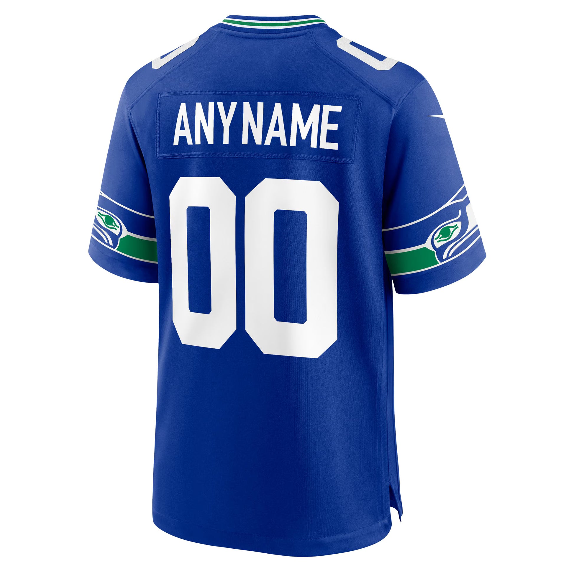 Seattle Seahawks Nike 50th Season Throwback Custom Game Jersey - Royal