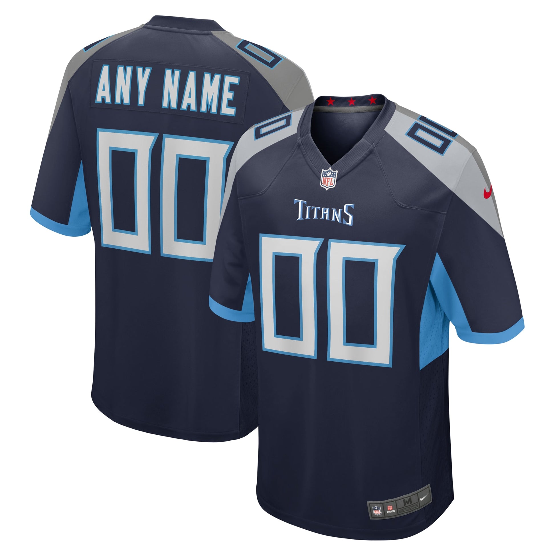 Tennessee Titans Nike Custom Jersey - Navy