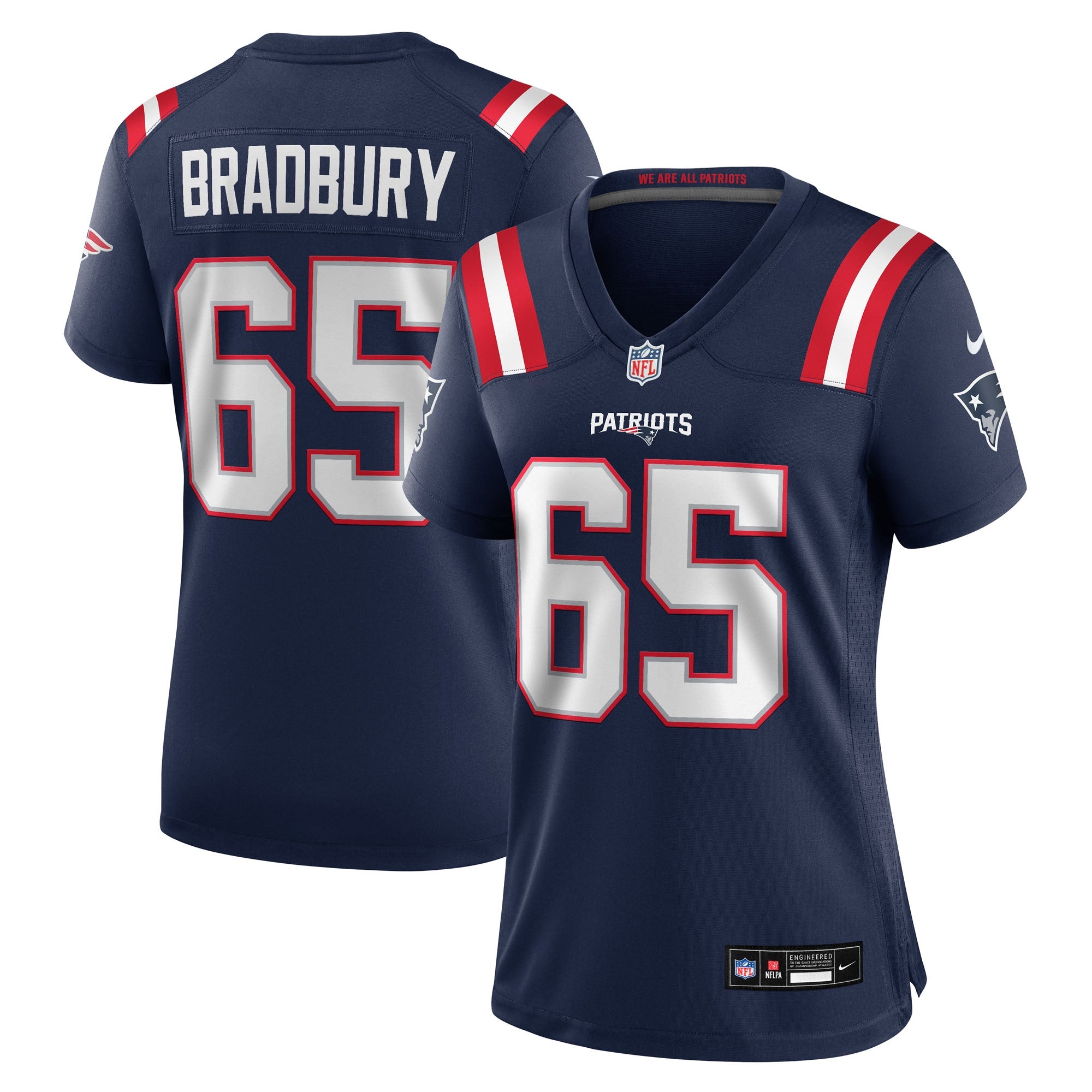 Garrett Bradbury New England Patriots Nike Women's Team Game Jersey -  Navy