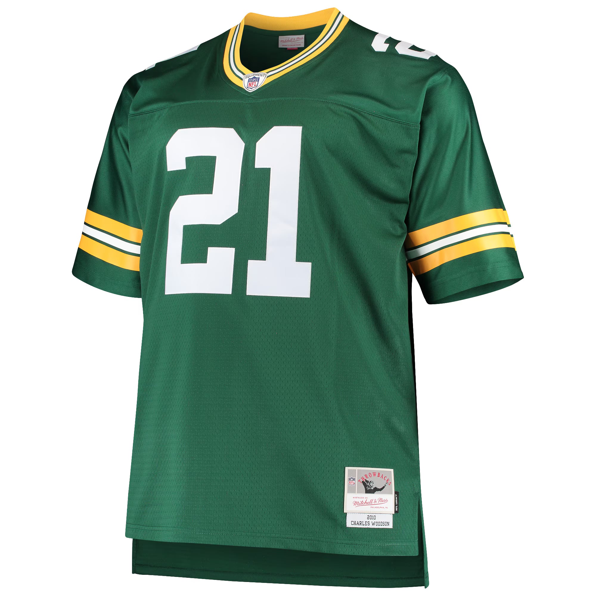 Charles Woodson Green Bay Packers Mitchell &amp; Ness Big &amp; Tall 2010 Retired Player Replica Jersey - Green