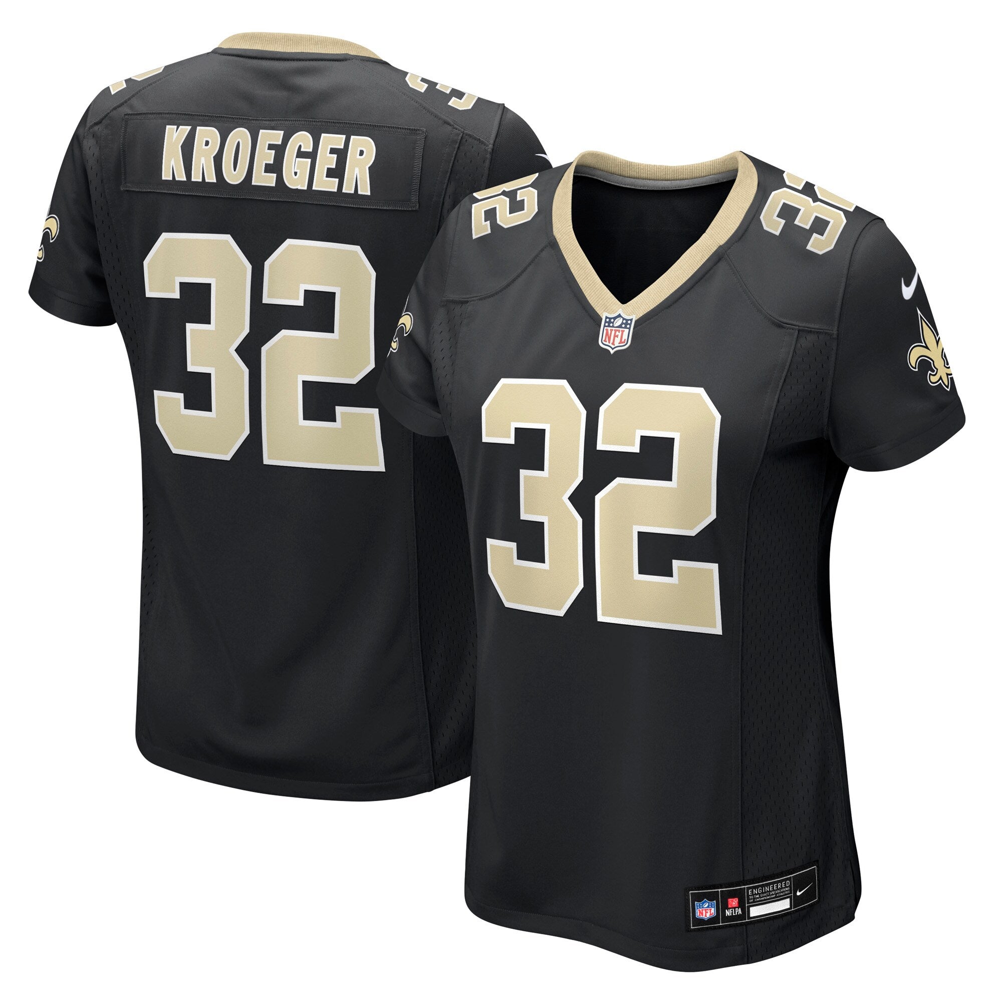 Kai Kroeger New Orleans Saints Nike Women's Team Game Jersey -  Black