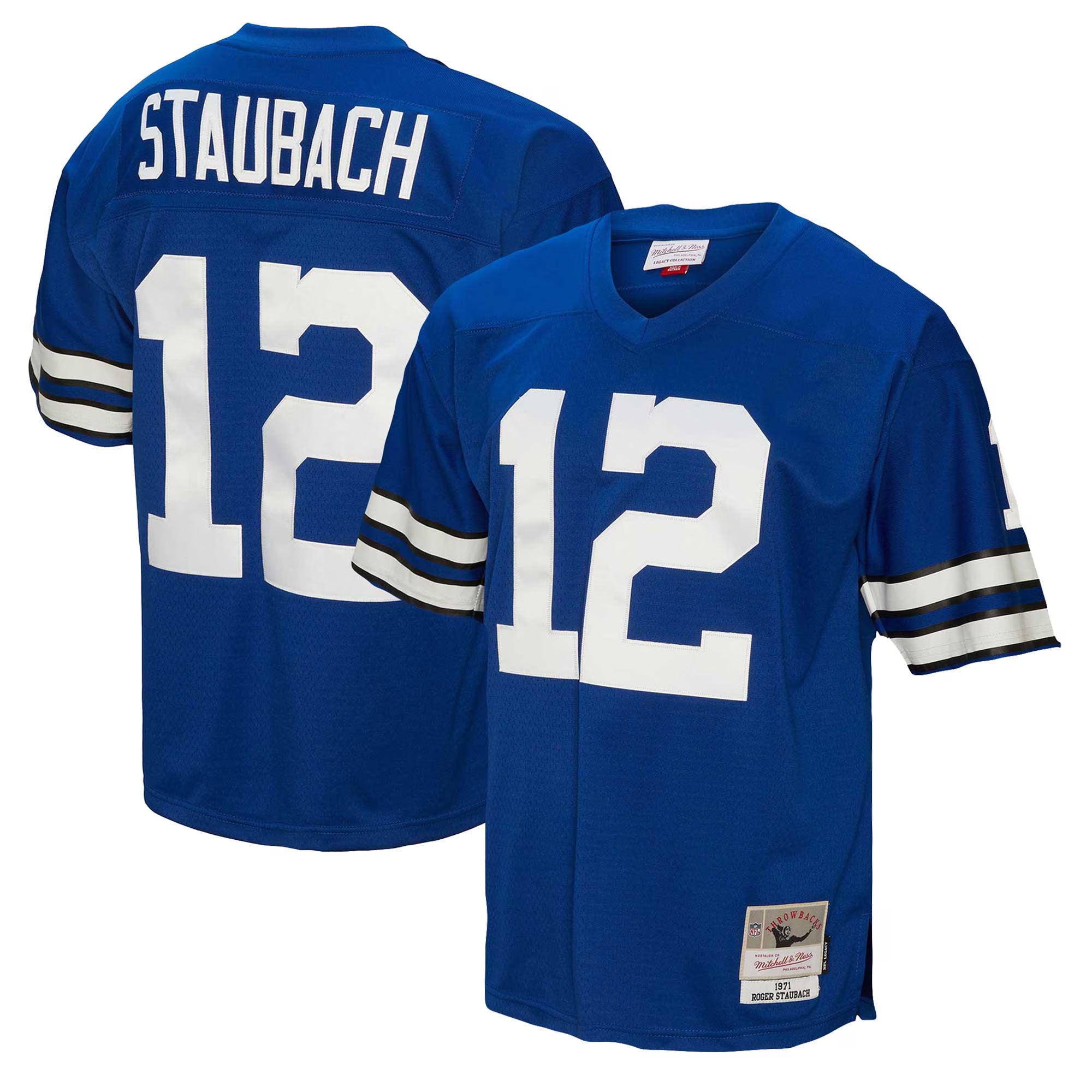 Roger Staubach Dallas Cowboys Mitchell &amp; Ness Big &amp; Tall 1971 Legacy Retired Player Jersey - Navy