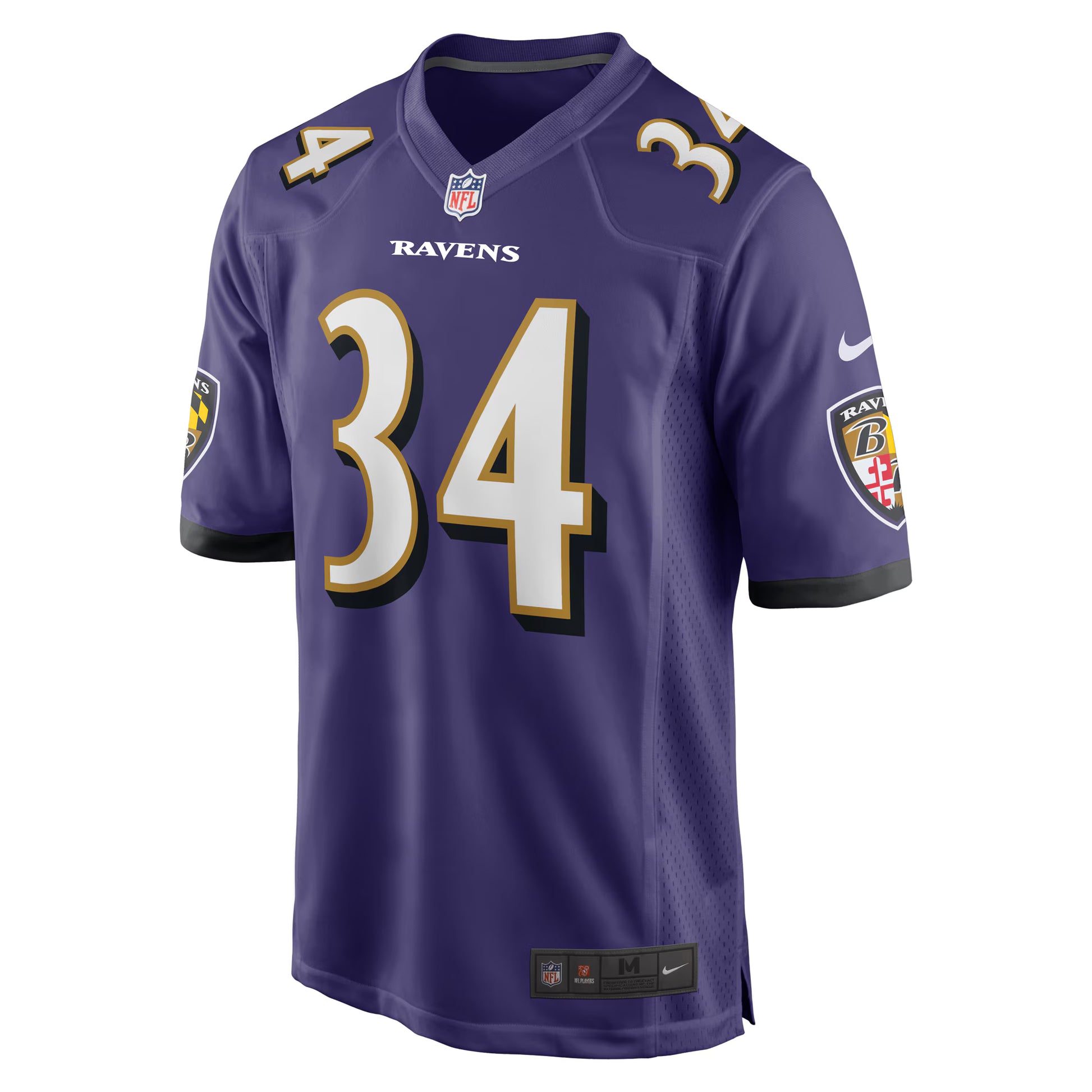 Keaton Mitchell Baltimore Ravens Nike  Game Jersey -  Purple