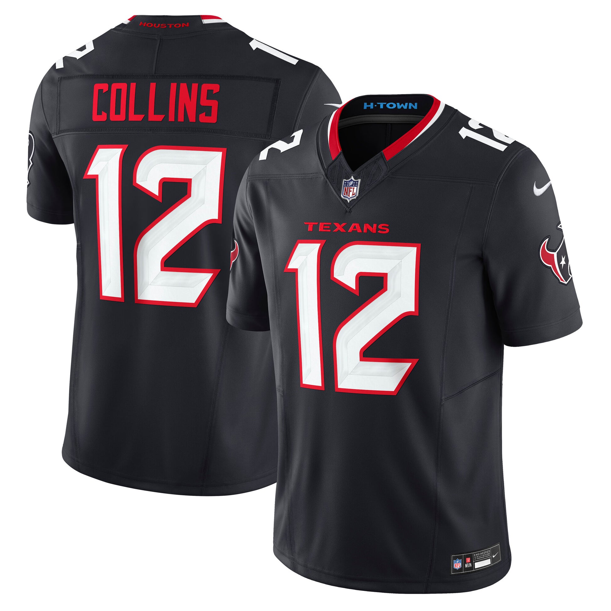 Nico Collins Houston Texans Nike Team Vapor F.U.S.E. Limited Jersey - Navy