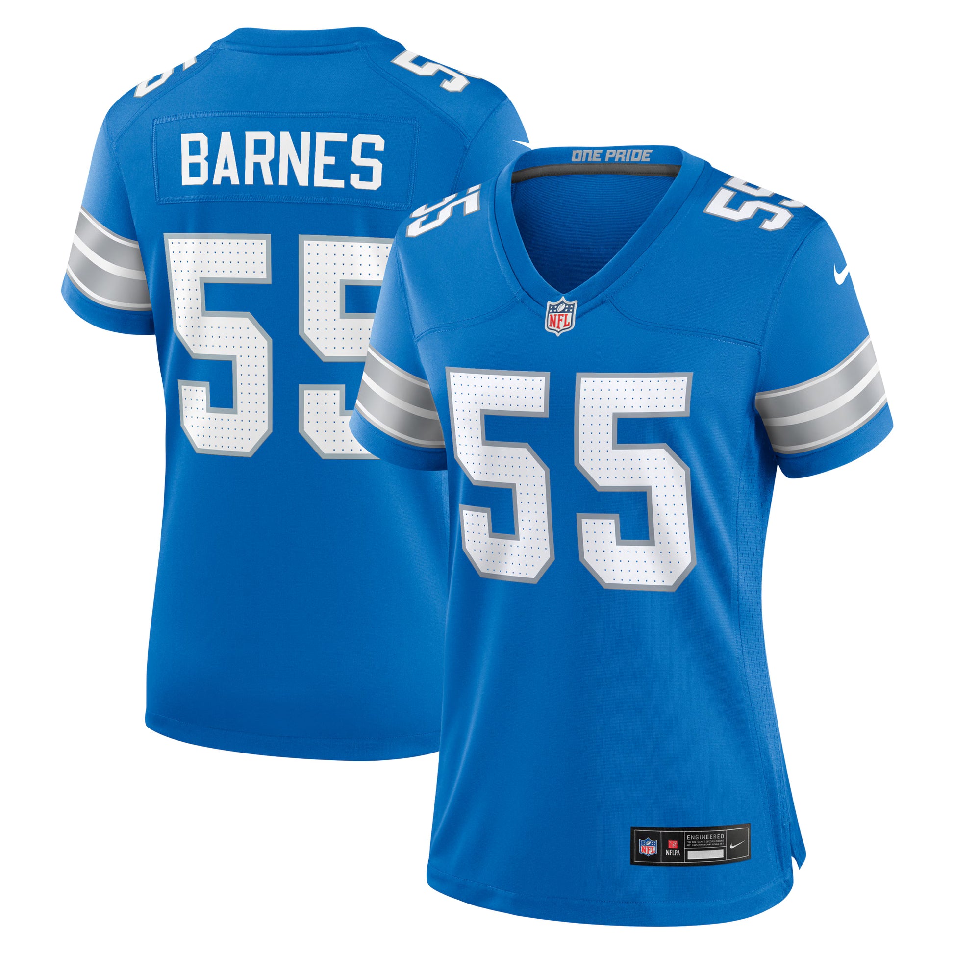 Derrick Barnes Detroit Lions Nike Women's Team Game Jersey -  Blue
