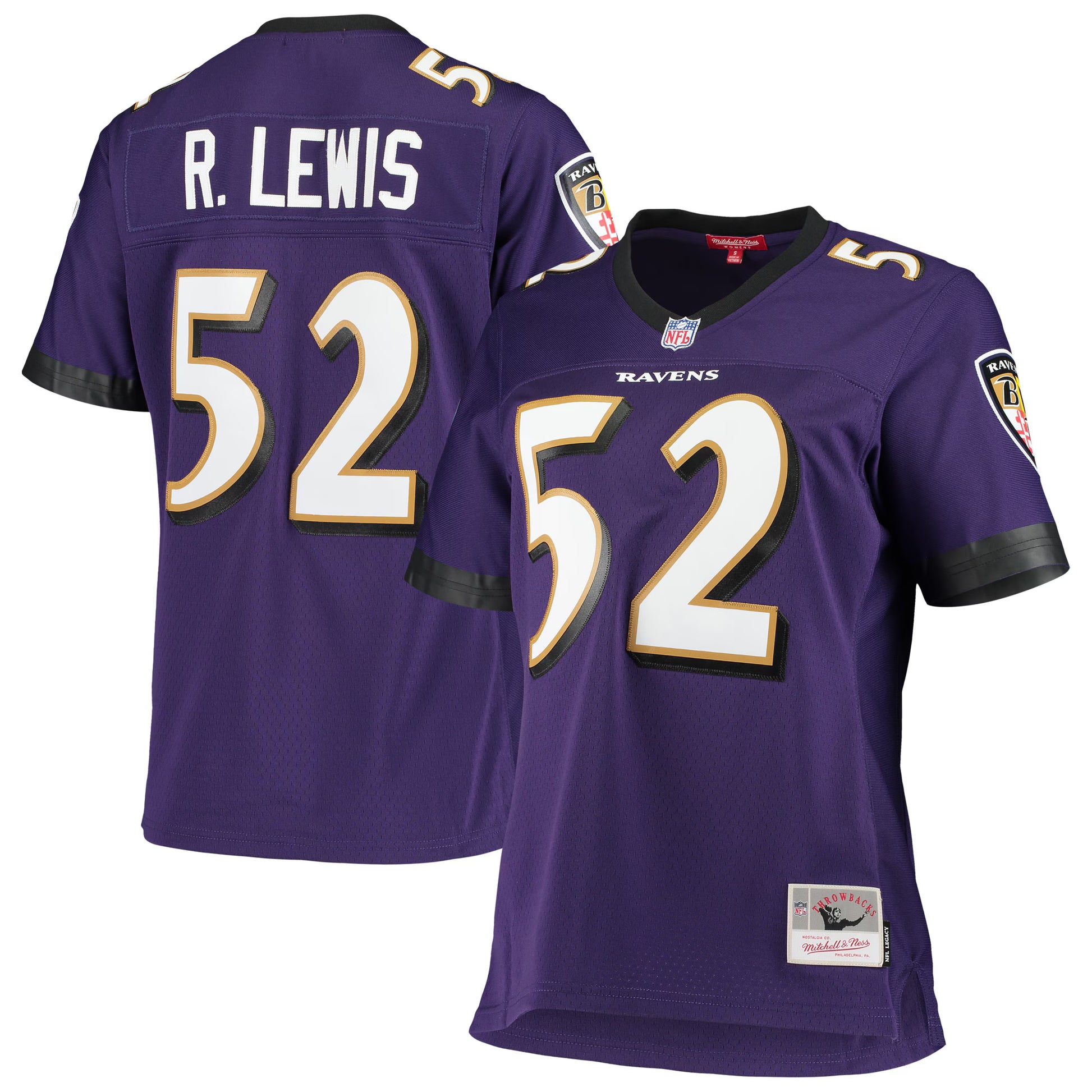 Ray Lewis Baltimore Ravens Mitchell &amp; Ness Women's Legacy Replica Team Jersey - Purple