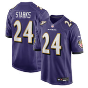 Malaki Starks Baltimore Ravens Nike 2025 NFL Draft First Round Pick Game Jersey - Purple