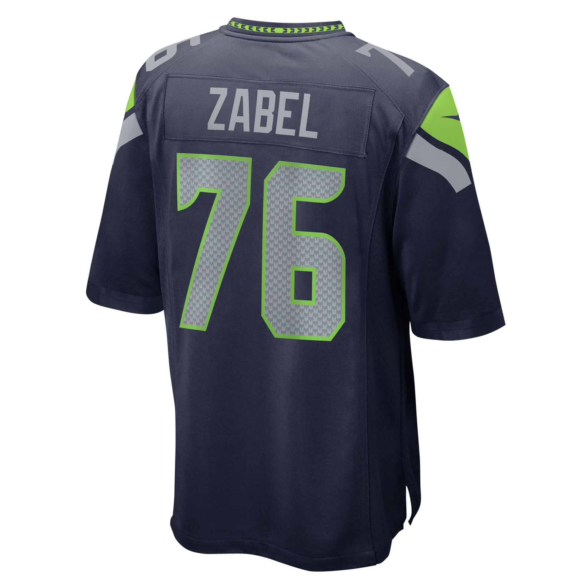 Grey Zabel Seattle Seahawks Nike Team Game Jersey -  College Navy