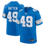 Hogan Hatten Detroit Lions Nike Game Jersey -  Blue