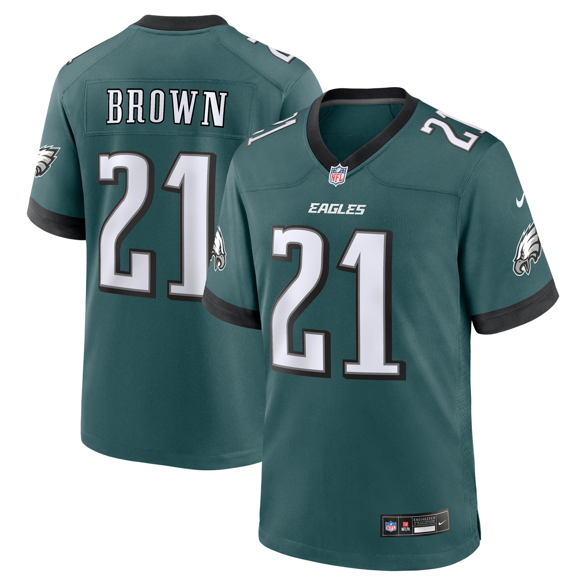 Sydney Brown Philadelphia Eagles Nike Team Game Jersey - Midnight Green