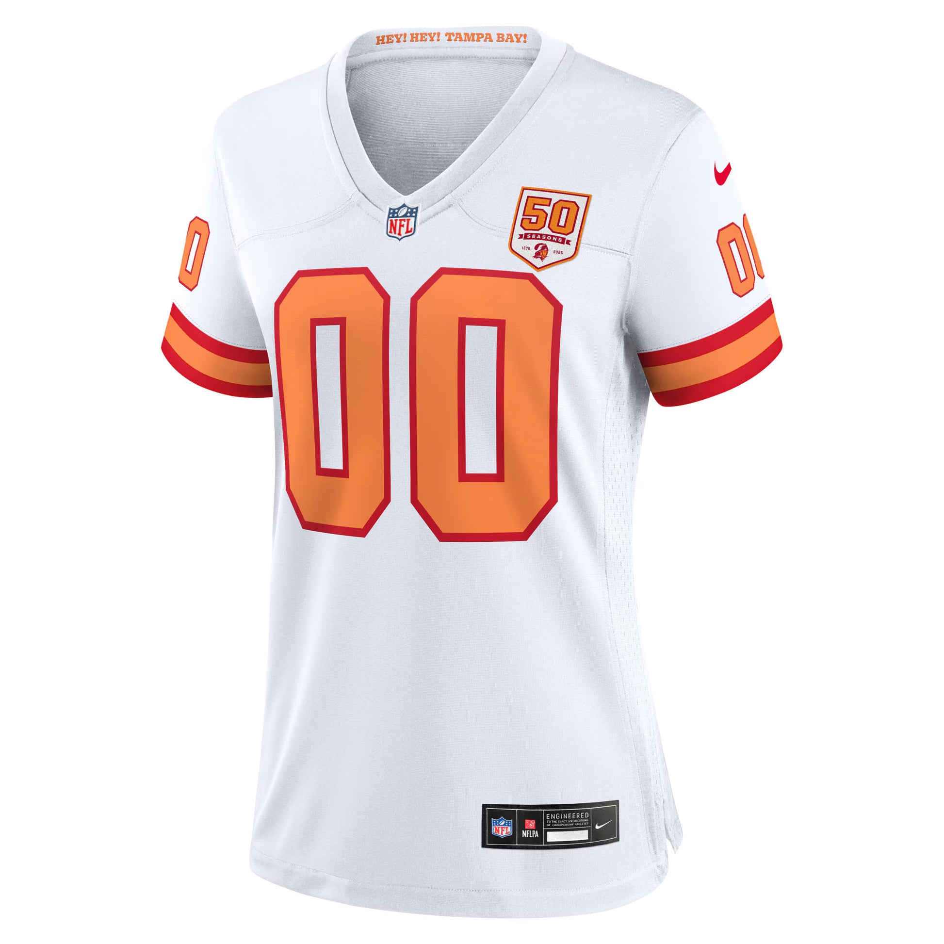 76 Tampa Bay Buccaneers Nike Women's 50th Season Alternate Custom Game Jersey - White
