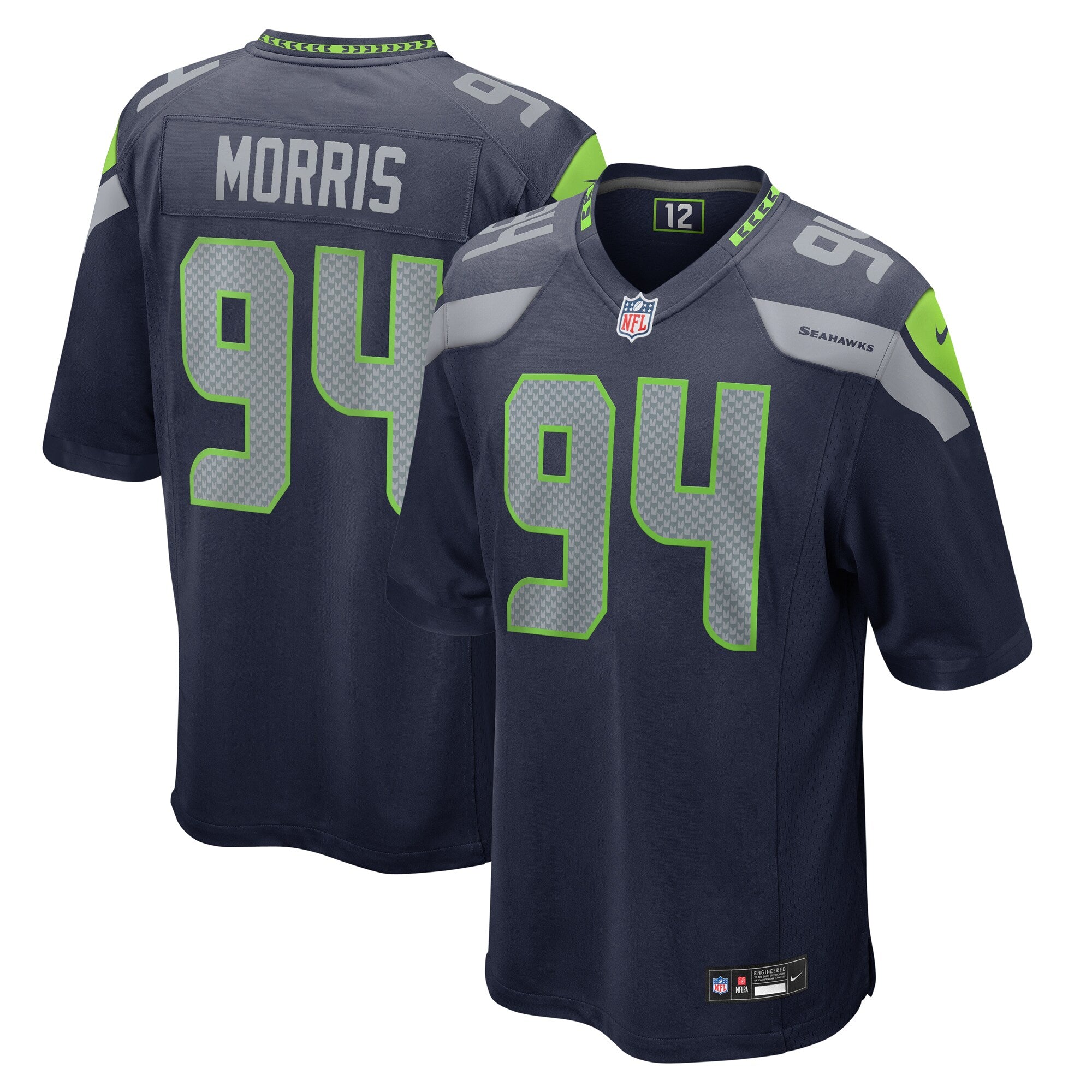 Mike Morris Seattle Seahawks Nike  Game Jersey -  College Navy