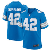 Ty Summers Detroit Lions Nike Team Game Jersey -  Blue