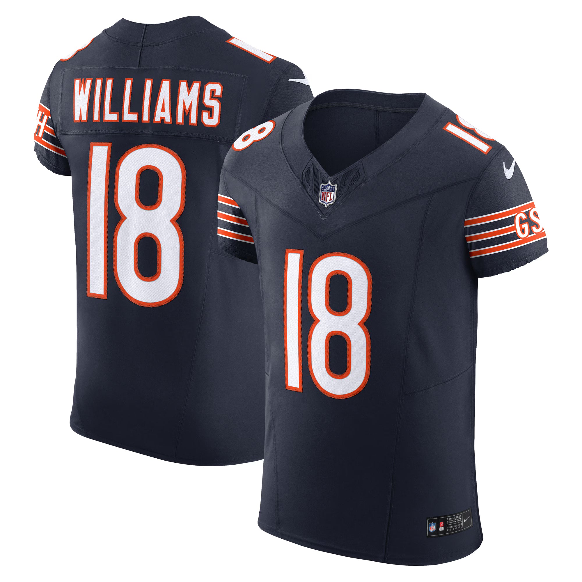 Caleb Williams Chicago Bears Nike  Vapor F.U.S.E. Elite Jersey - Navy